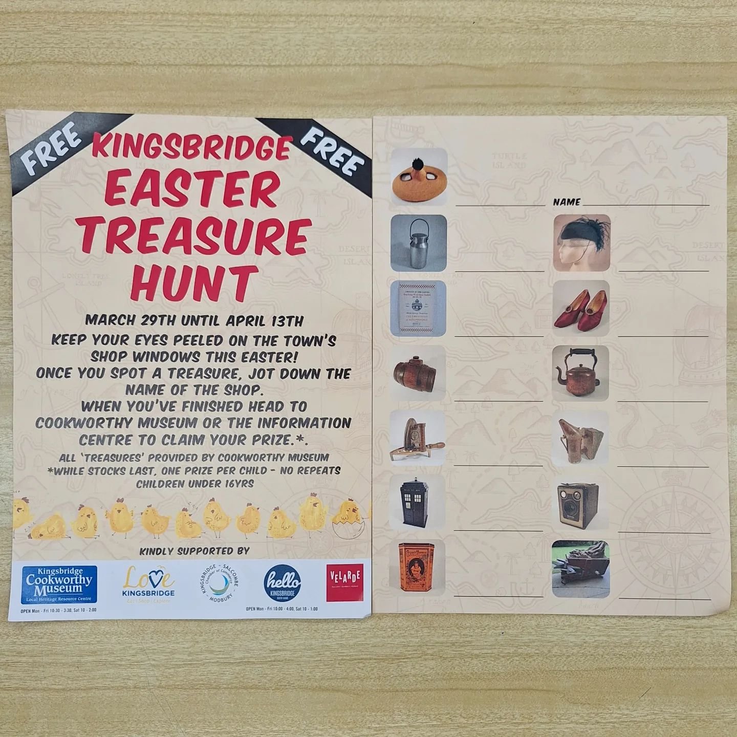 🐥KINGSBRIDGE EASTER TREASURE HUNT 🐇

It's not too late to take part in KINGSBRIDGE EASTER TREASURE HUNT, we have a few entry forms here at @thetradingpostkingsbridge or you can also pick one up from @hellokingsbridge (The Information center) or @ki