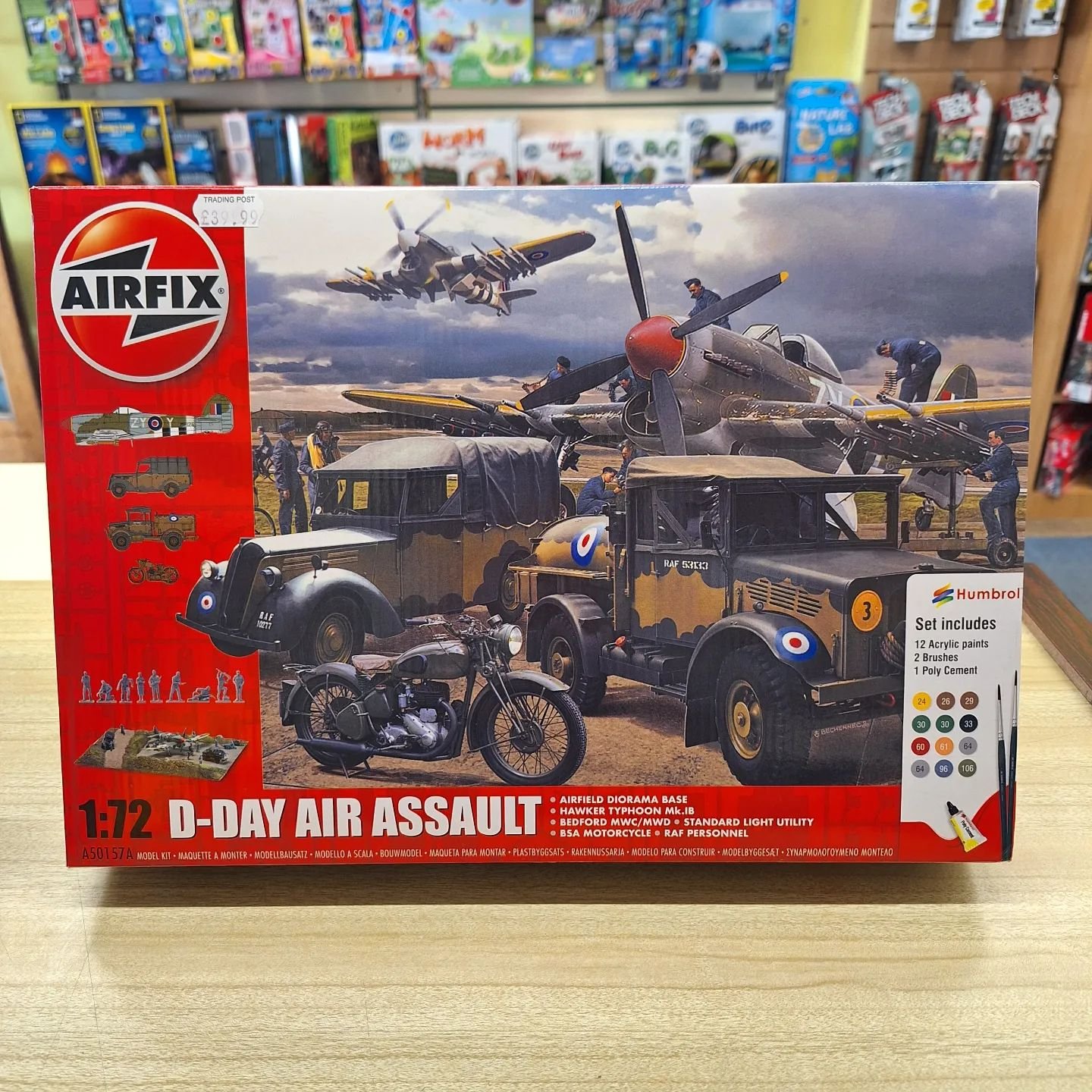 We've had an AIRFIX delivery.

You will find these 4 AIRFIX MODEL SETS &amp; more alongside our REVELL MODEL SETS and our range of model PAINTS, BRUSH, GLUE &amp; TOOLS!

#airfix #modelkits #revell #modelsets #craft #toyshop #kingsbridge #salcombe #d