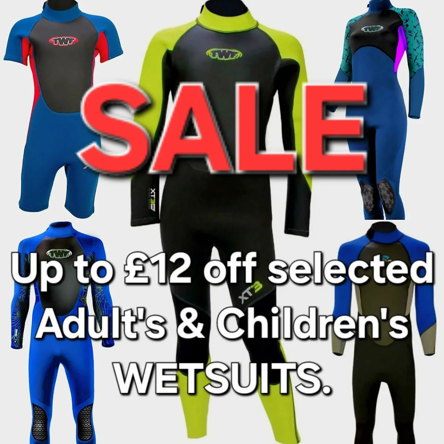 🎈🏄&zwj;♀️WETSUIT SALE🏄🏽&zwj;♂️🎈

We have reduced a selection of our ADULT'S &amp; CHILDREN'S FULL &amp; SHORTIE WETSUITS!

Pop in to see our full range of WETSUITS for the whole family.

You can try them on in our changing room.

🌞WE ARE OPEN 7