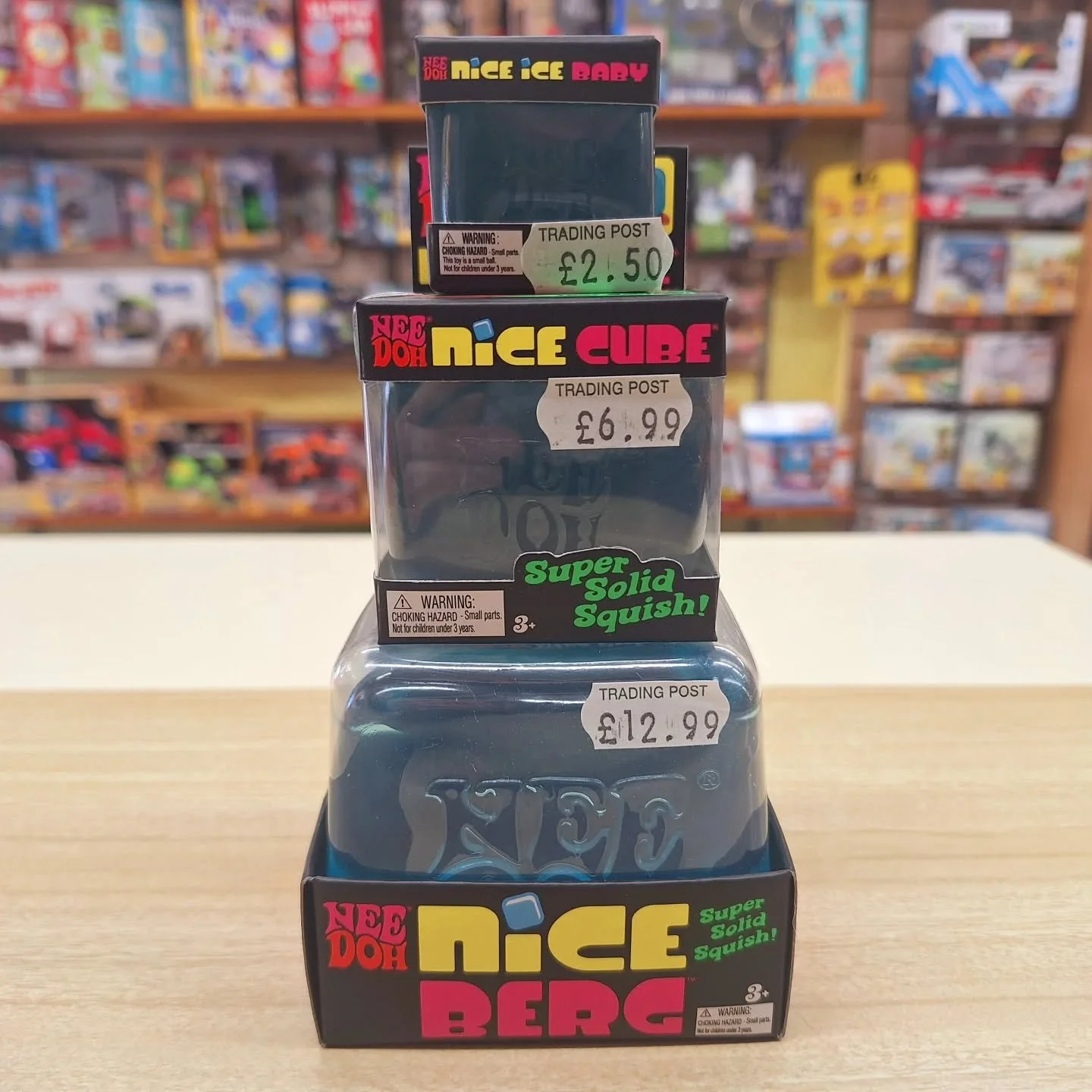 The NEEDOH Nice Family are all back in stock!

🧊Nice Ice Baby
🧊Nice Cube
🧊Nice Berg

We currently have SIXTEEN different NEEDOHs in stock!

#needoh #niceicebaby #niceberg #nicecube 
#toyshop #halfterm #kingsbridge #devon