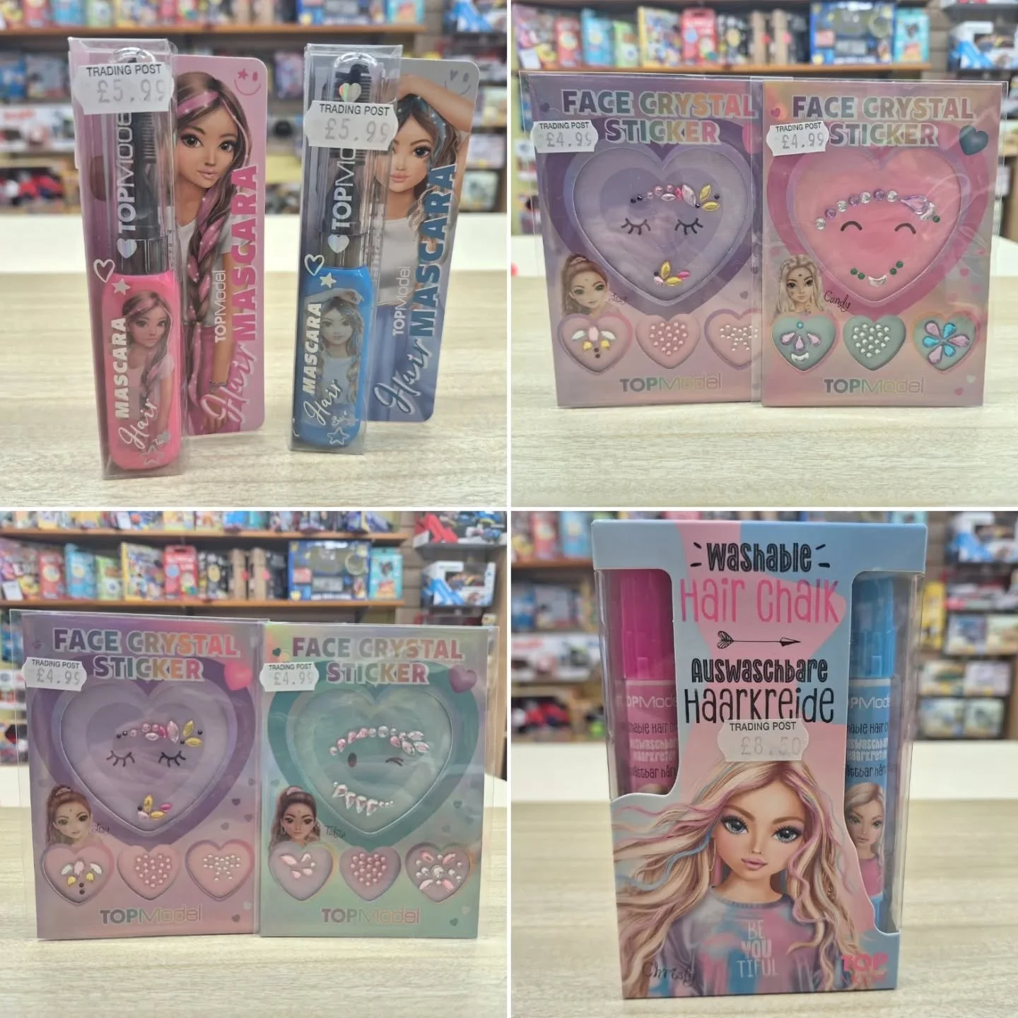 Need to had a little more ✨SPARKLE️✨️ &amp; 🌈COLOUR🌈 to your HALLOWEEN costume this weekend?

Check out our @topmodel_de Face Crystal Stickers, Hair Mascara &amp; Hair Chalk!

#Halloween #fancydress #hairmascara #depesche #topmodel #kingsbridge