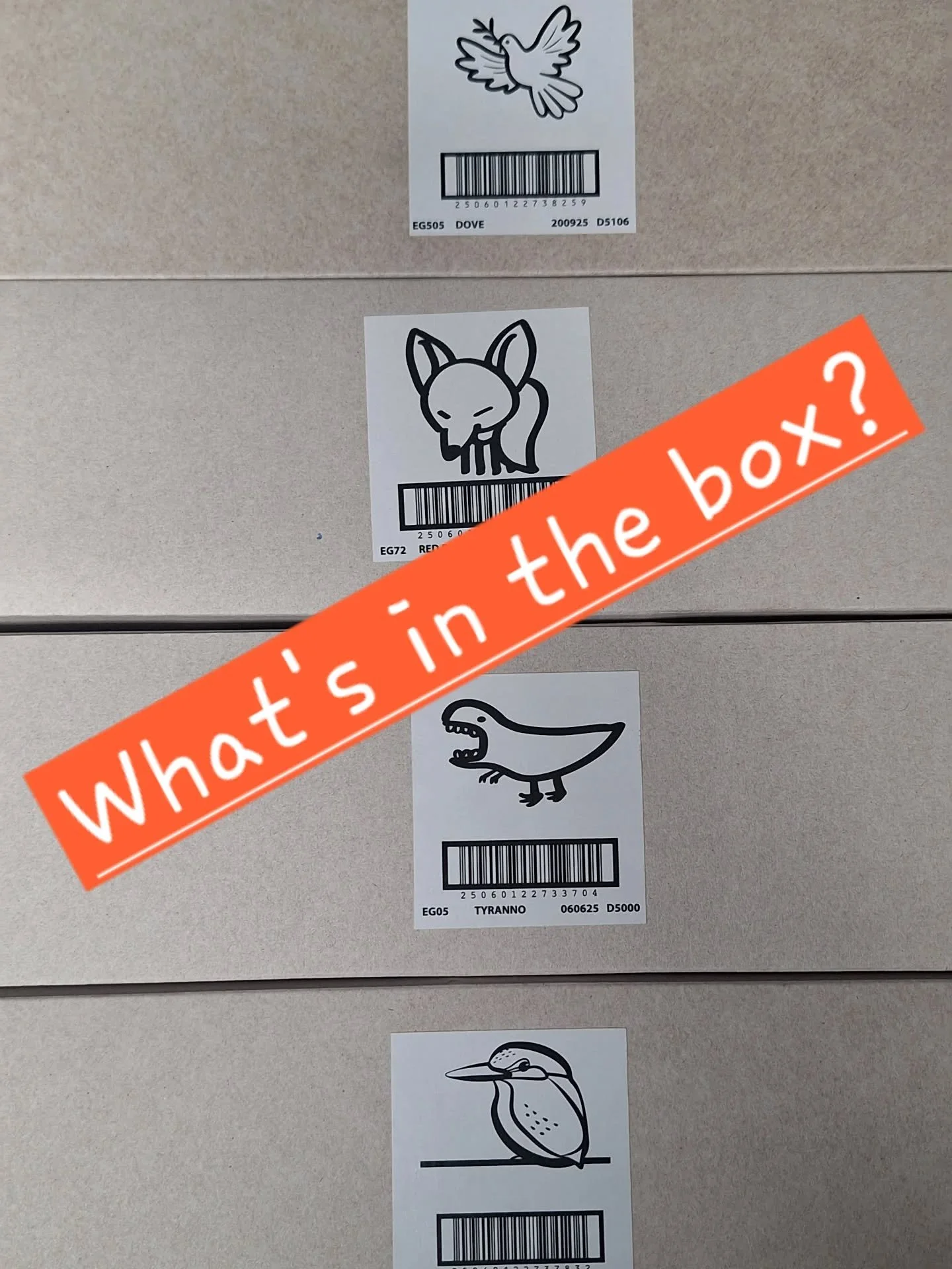 We've had another delivery, but can you guess what's in the box?

🦍🦦🐡🐎🕊🐿🦕🐳🐓🦊🐄
#justforfun #toyshop #kingsbridge