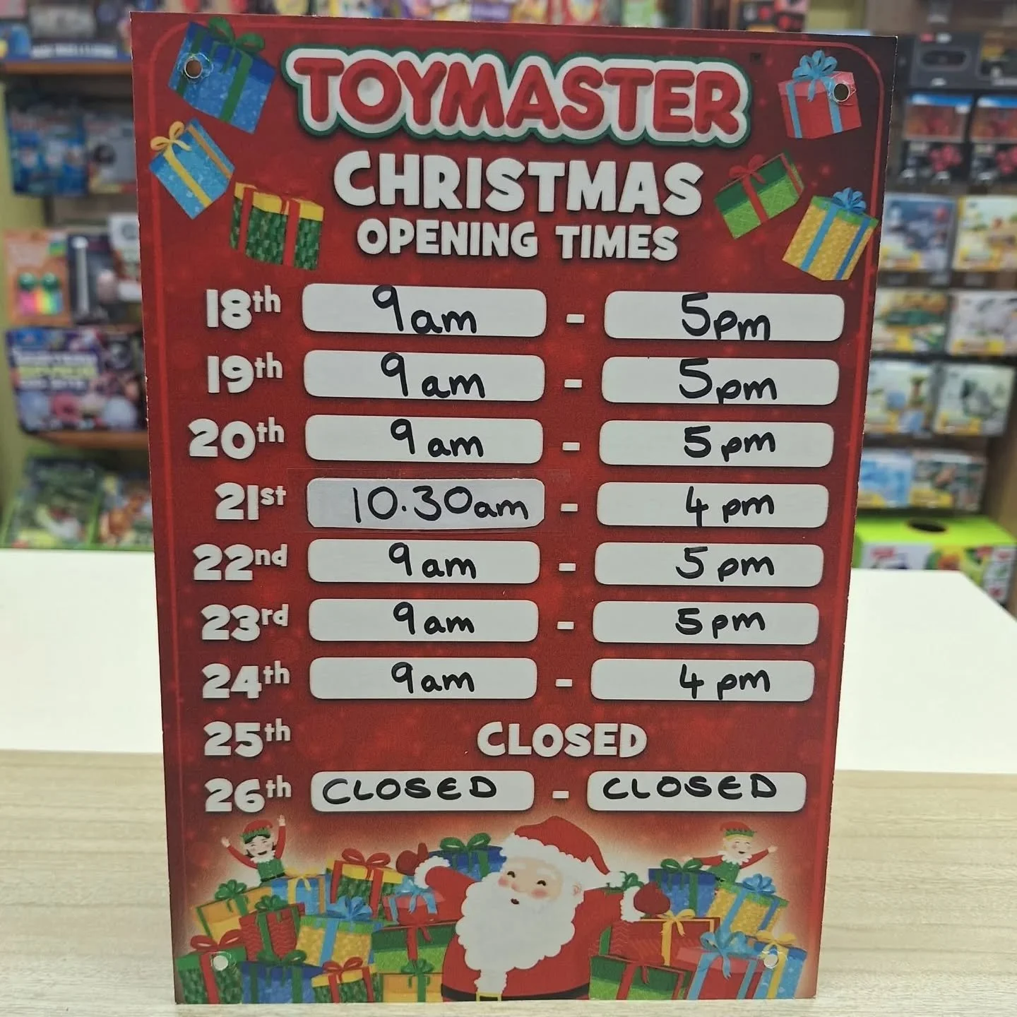 🎅🏽CHRISTMAS OPENING HOURS🎅🏽