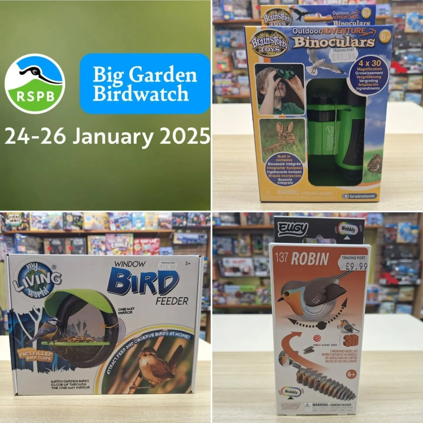 Here is your reminder that it is the @rspb BIG GARDEN BIRDWATCH this weekend!

Get your binoculars ready, fill your bird feeders and don't forget to put out some water for them too.

Check out the RSPB social media and website for more information!

