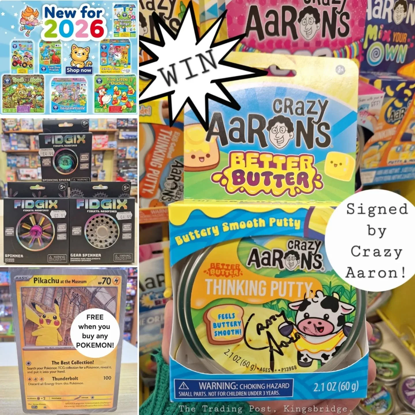 🎉⭐️ It's the Weekend and......⭐️🎉

🎉 It's NOT raining (yet)!

🎉 Fore Street is OPEN via Mill Street!

🎉 We have a FREE OVER SIZED PIKACHU CARD to GIVE AWAY with any Pokemon purchase in store!

🎉 We've had lots of deliveries this week including 