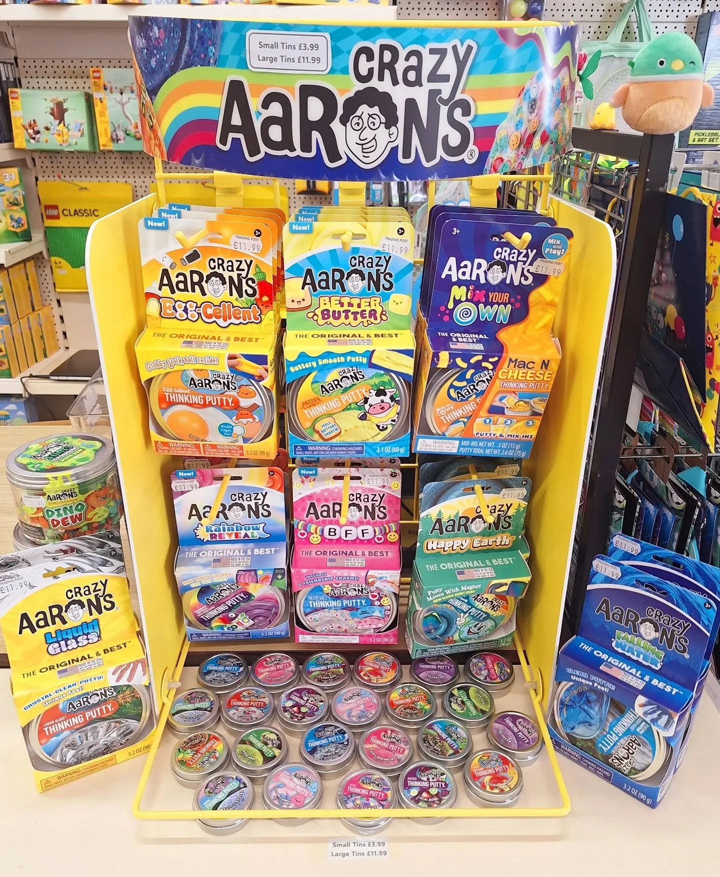 ⭐️CRAZY AARON'S THINKING PUTTY!⭐️

We've topped up on CRAZY AARON'S THINKING PUTTY.

🟡 Small Tins &pound;3.99 
🟨 Large &pound;11.99

🎉DON'T FORGET to enter our COMPETITION to WIN a SIGN pack of CRAZY AARON'S THINKING PUTTY, it is PINNED to the top