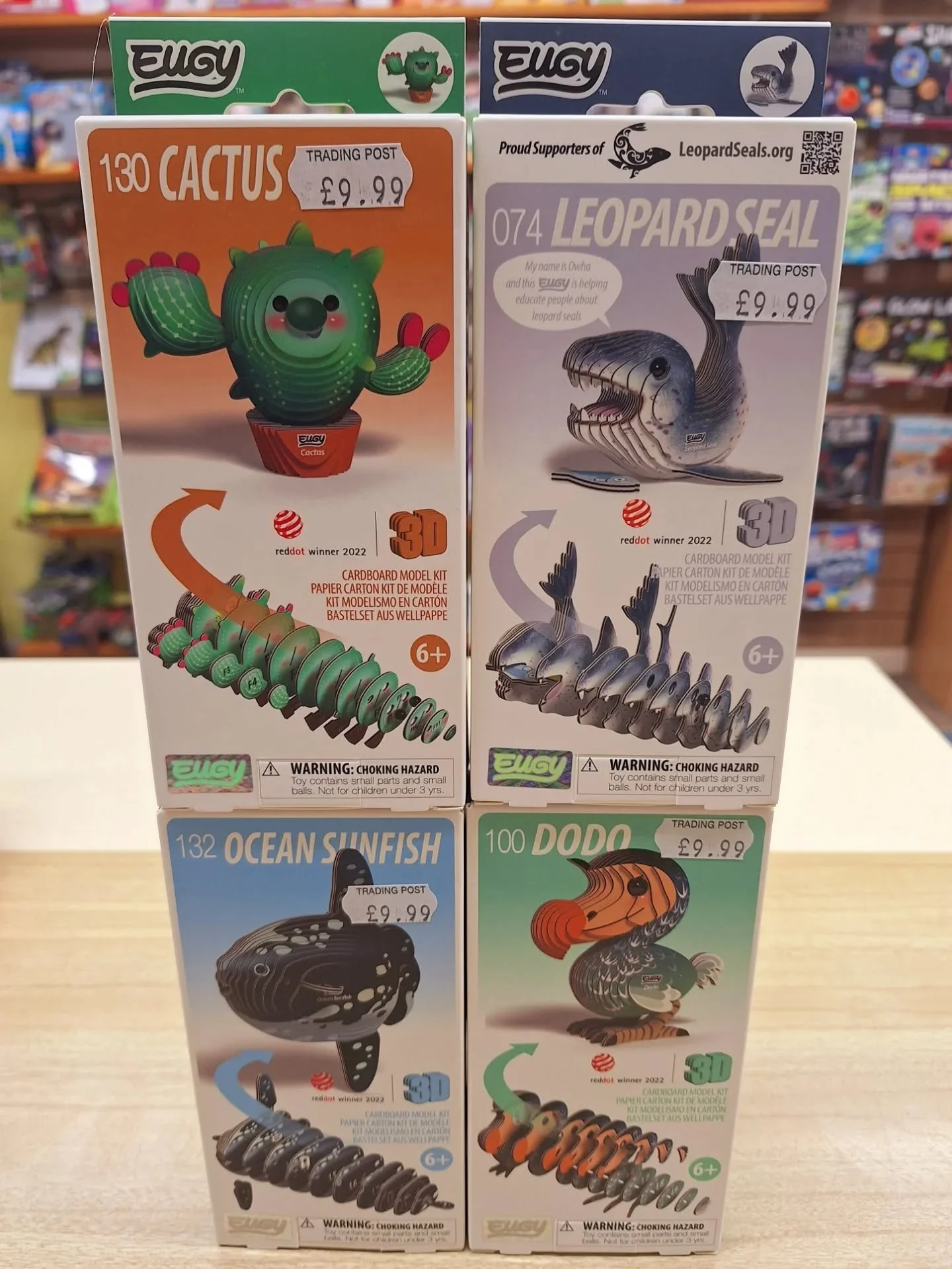 Did you guess what was in our delivery yesterday?......

It was @eugy_dodoland ...take a look at these 4 NEW EUGYs...

🌵A CACTUS 
🦭 A LEOPARD SEAL
🐟 A OCEAN SUNFISH
🦤 A DODO

We now have 48 differnt EUGYs to choose from, which one are you going t