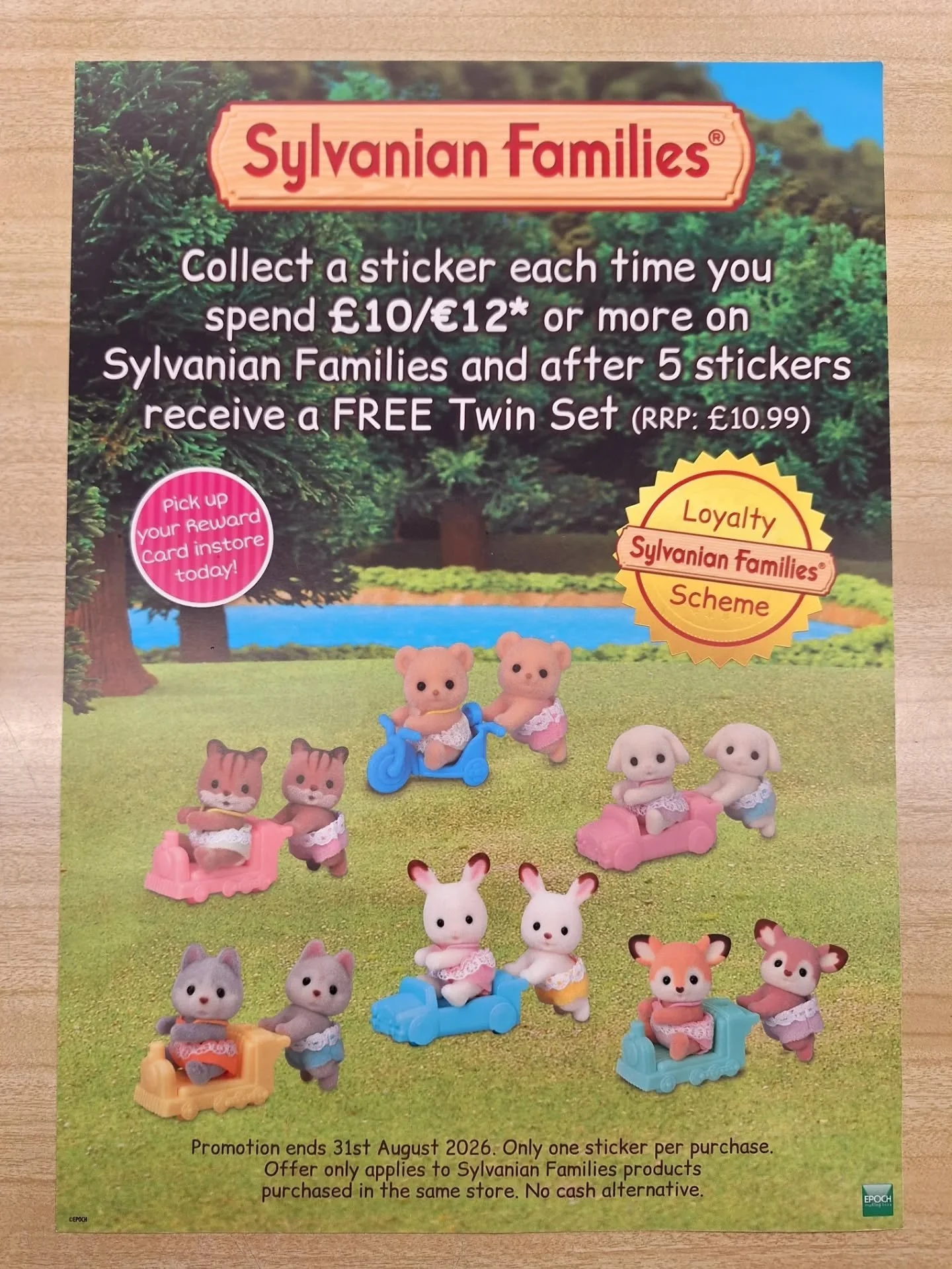 🐰SYLVANIAN FAMILIES🐰

⭐️Not only have we had a SYLVANIAN FAMILIES DELIVERY, we have also brought back our SYLVANIAN FAMILIES LOYALTY CARD!⭐️

Simple ask for you Sylvanian Families Loyalty Card at the till, collect a sticker every time you spend &po