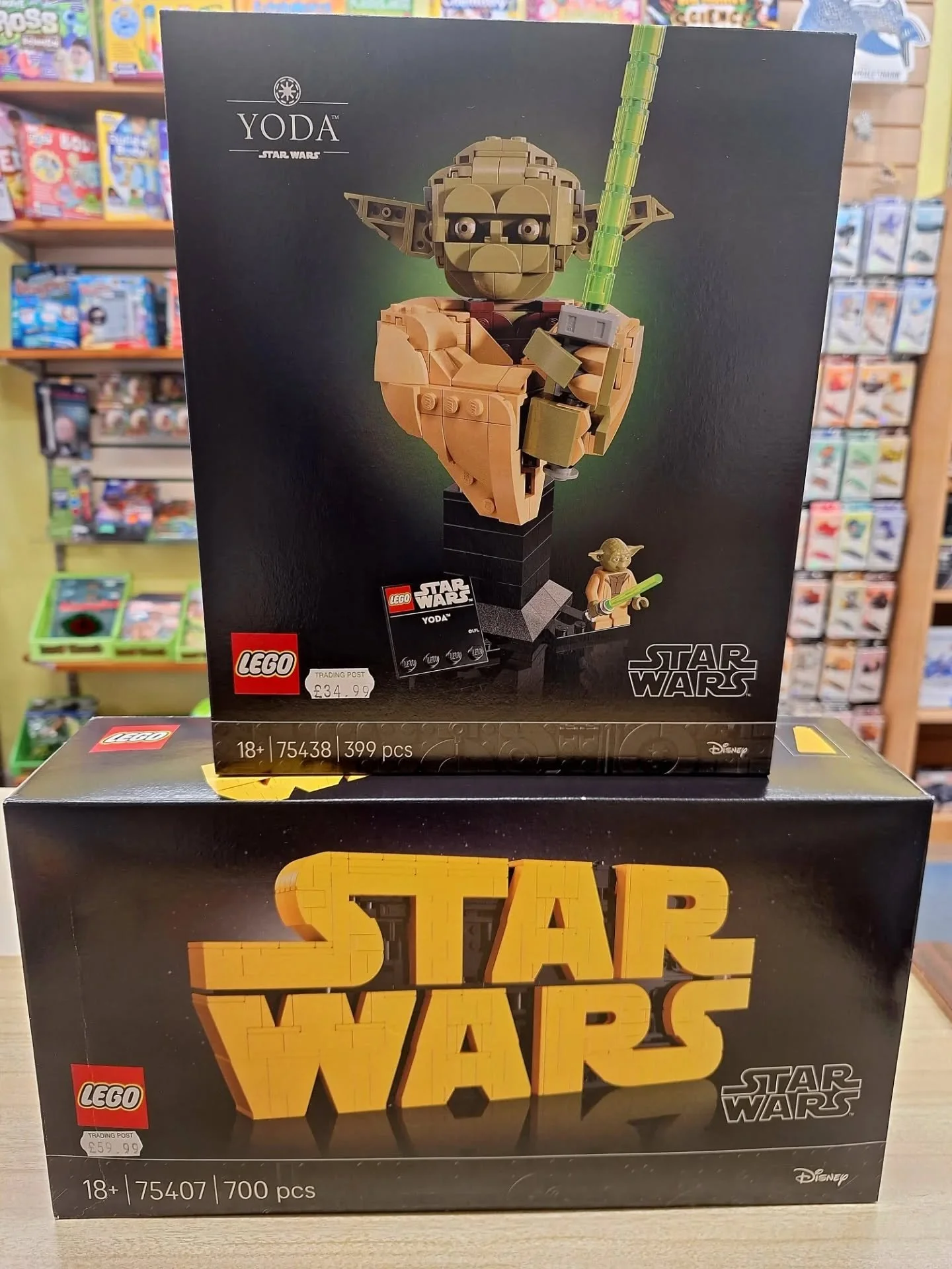 It's ⭐️STAR WARS DAY⭐️ on Monday, May the 4th!

Why not treat yourself this BANK HOLIDAY WEEKEND to a game of STAR WARS TOP TRUMPS or a brand new STAR WARS LEGO set!

Pop in to see our full range of STAR WARS LEGO, starting at just &pound;12.99.
