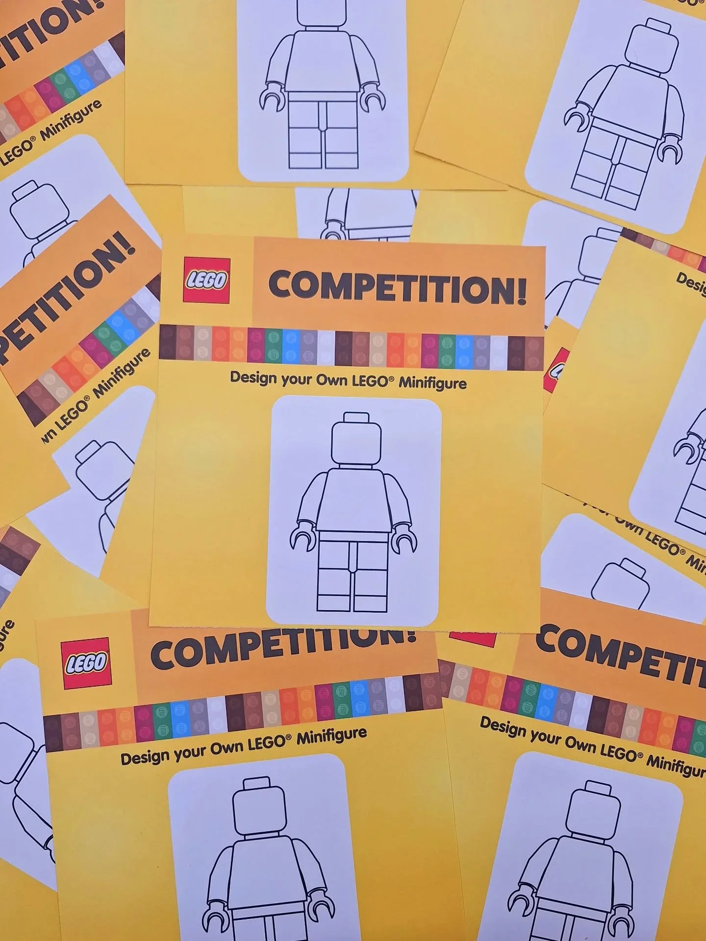 ⭐️It's COMPETITION TIME!⭐️

We have some LEGO GOODIES to be WON, all you have to do is...

'DESIGN YOUR OWN LEGO MINIFIGURE'.

How to enter...
🔴 Pop in store to pick up your ENTRY SHEET.
🔴 DESIGN your very own MINIFIGURE.
🔴 Write your NAME, AGE &a
