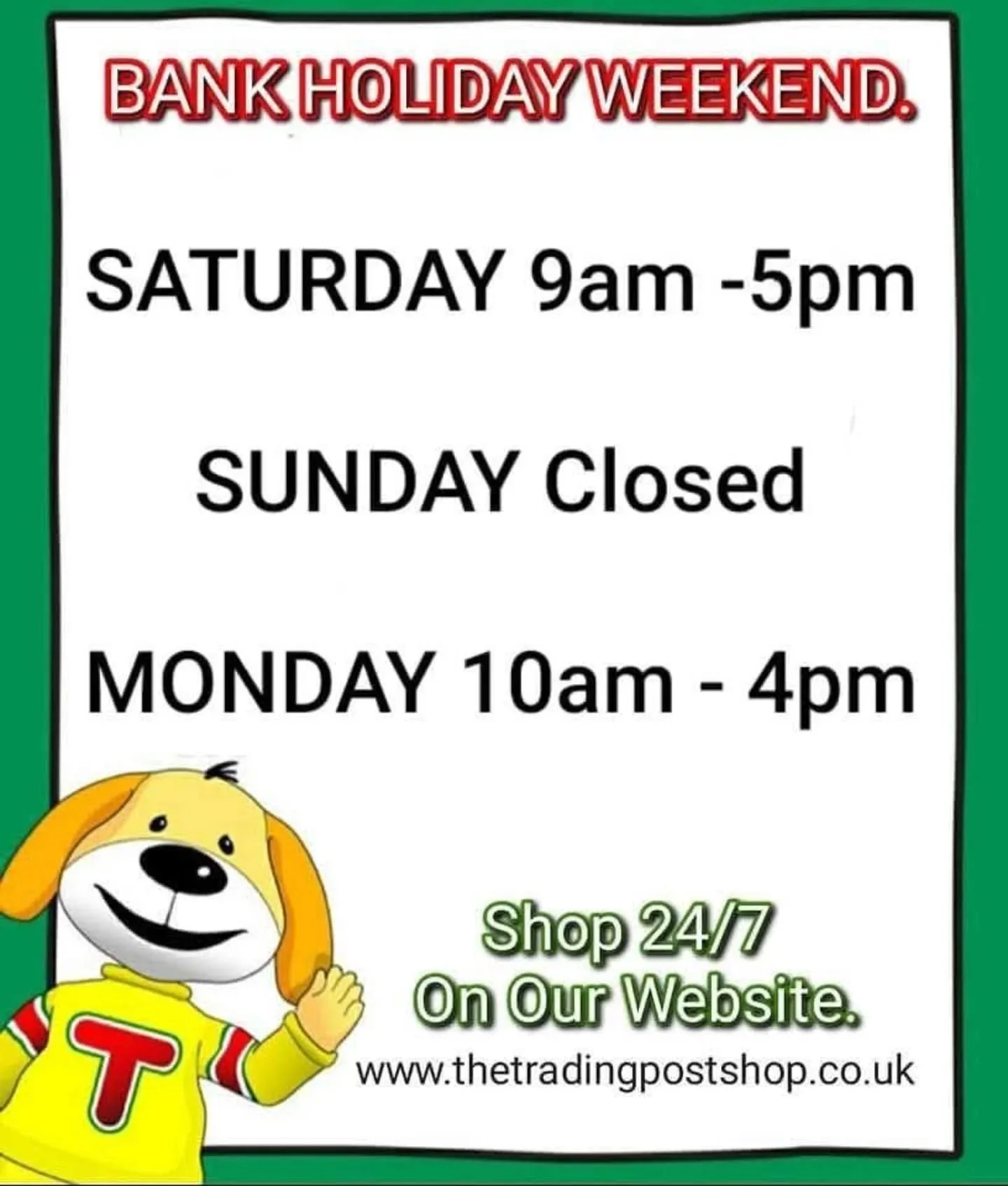 🌞😎IT'S A BANK HOLIDAY WEEKEND 😎🌞