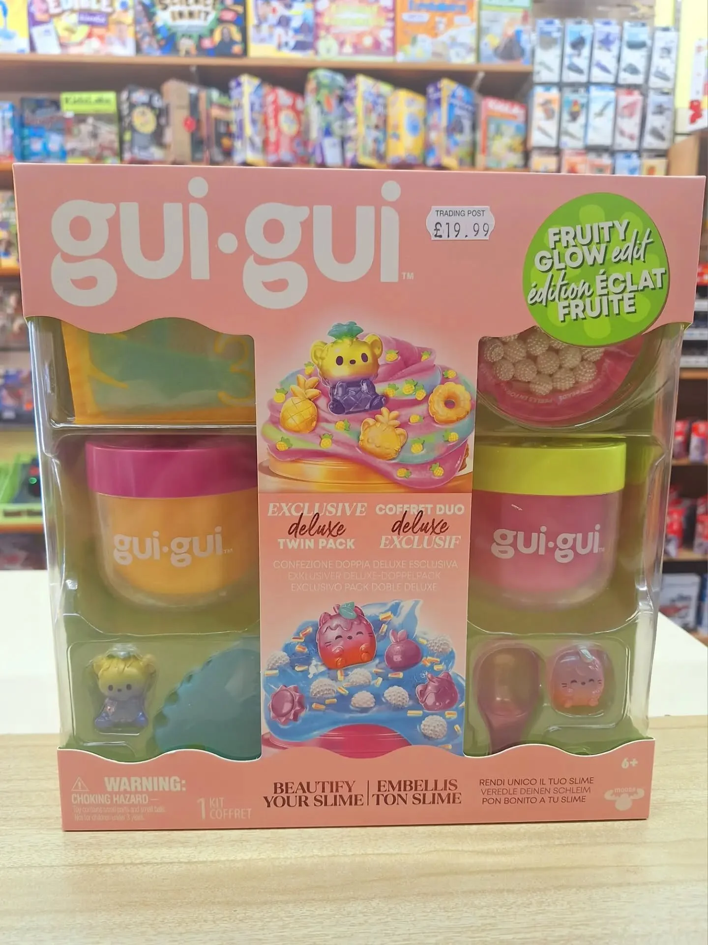 🍍🍓NEW IN!🍓🍍

If you like GUI GUI you will LOVE the new 'GUI GUI FRUITY GLOW EDIT'

PRICE....
🪙 The Trading Post - &pound;19.99
🪙 Symths - &pound;19.99
🪙 The Entertainer &pound;20 (out of stock)
🪙 Amazon &pound;24.98

(All prices checked 7/6/2