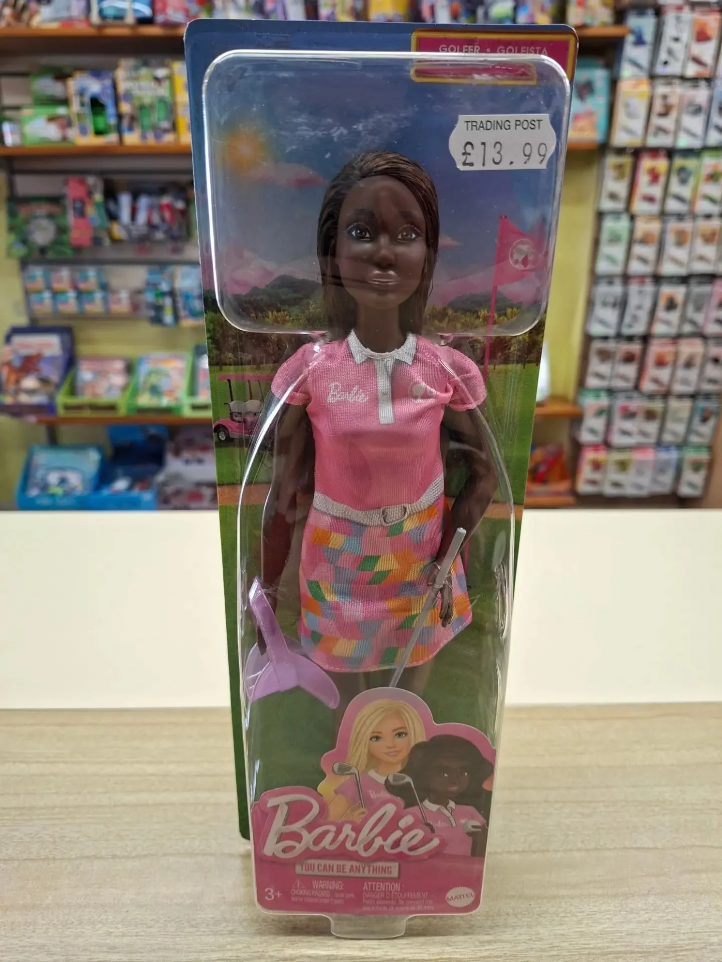 🩷Which Career Barbie are you choosing?🩷

🏌🏾&zwj;♀️Golfing Barbie
⛸️Figure staking Barbie 
💃 Ballroom Dancing Barbie
🤸&zwj;♀️Rhythmic Gymnastics Barbie 

Pop in to see our full collection of Barbies.