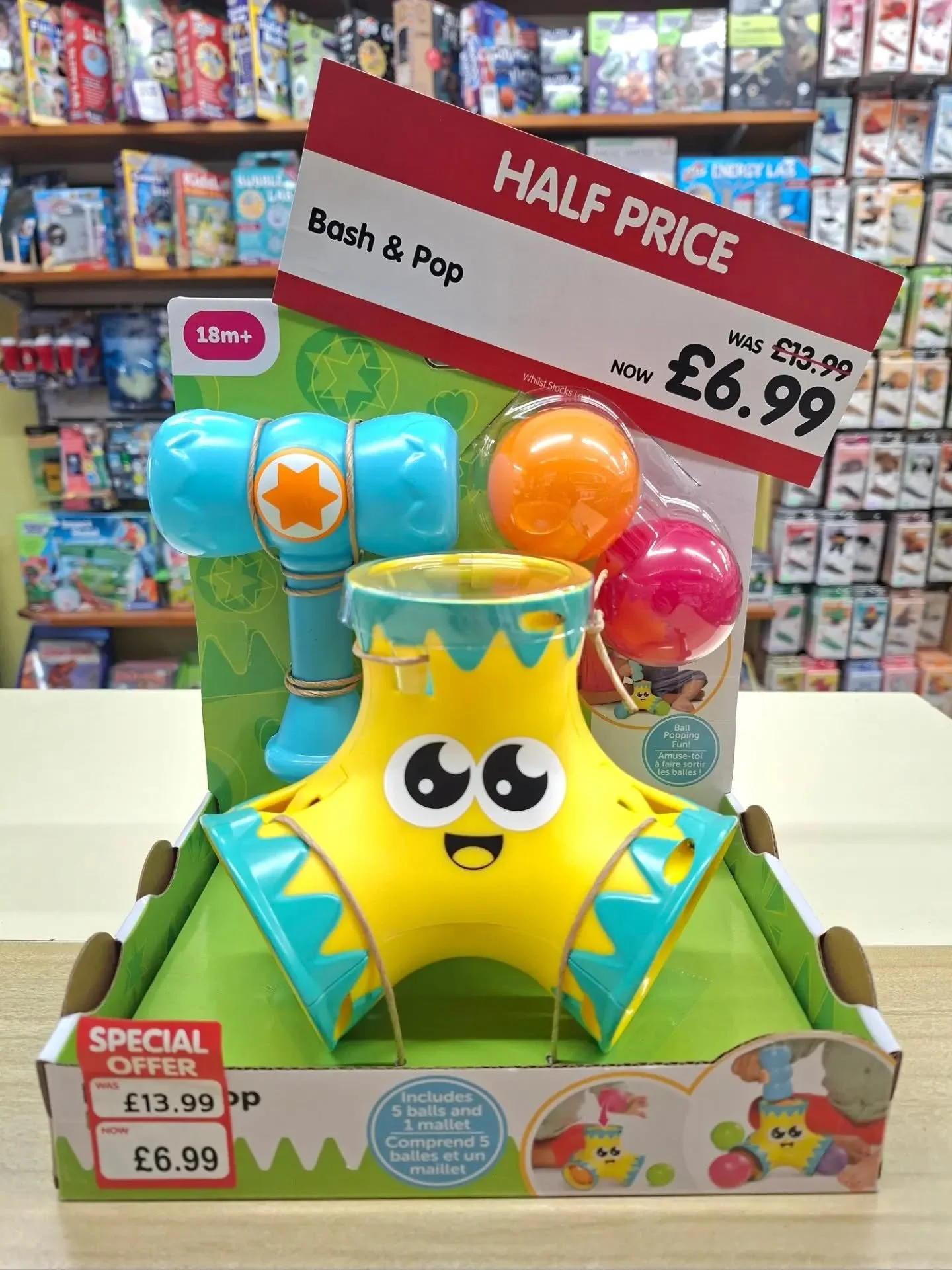 👶🏻HALF PRICE👶🏻

Tomy Bash &amp; Pop! 
🔴 WAS &pound;13.99
🔴 NOW &pound;6.99

You will find it on our shelves and in our 🎅🏽CHRISTMAS CATALOGUE🎅🏽
