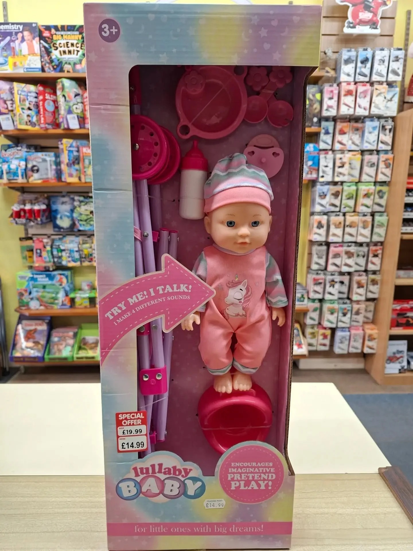 👶🏻HALF PRICE👶🏻

Baby doll &amp; Stroller set.
🔴WAS &pound;19.99
🔴NOW &pound;14.99

You will find in our shelves &amp; in our 🎅🏽CHRISTMAS CATALOGUE 🎅🏽