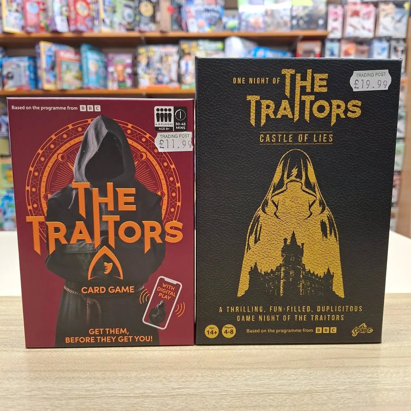 🏰Are you ready for THE CELEBRITY TRAITORS FINAL on friday?🏰

You can recreate THE TRAITORS at home with this choice of 3 different THE TRAITORS games, perfect for a cosy autumnal night in.