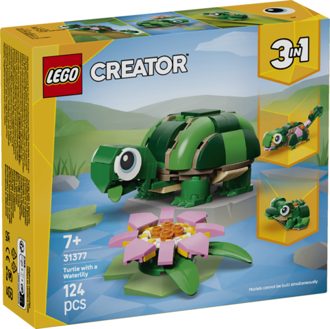 Lego Creator 31377  Turtle with a Water Lily Flower 3 in 1