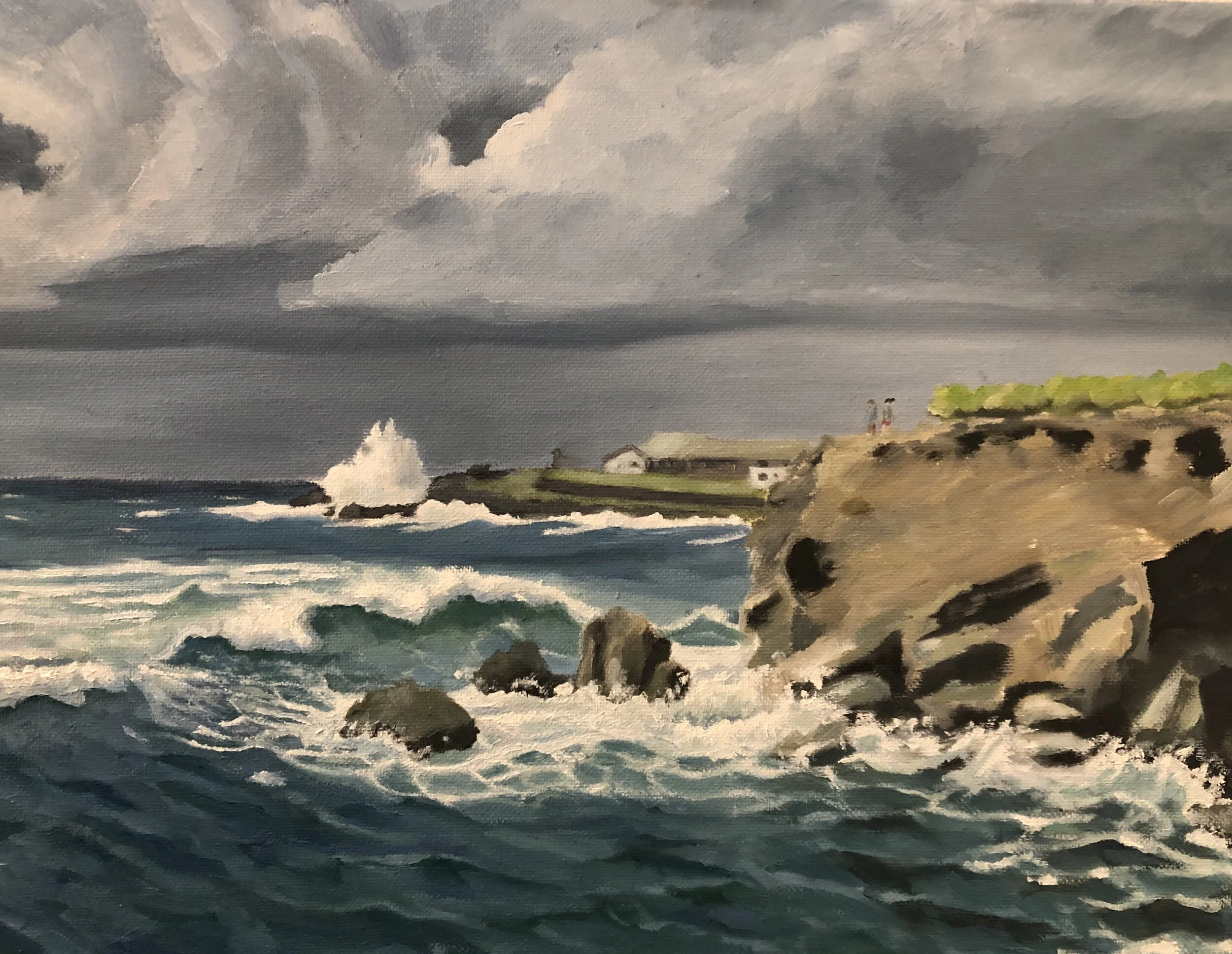 Ocean, Cliffs and Sky