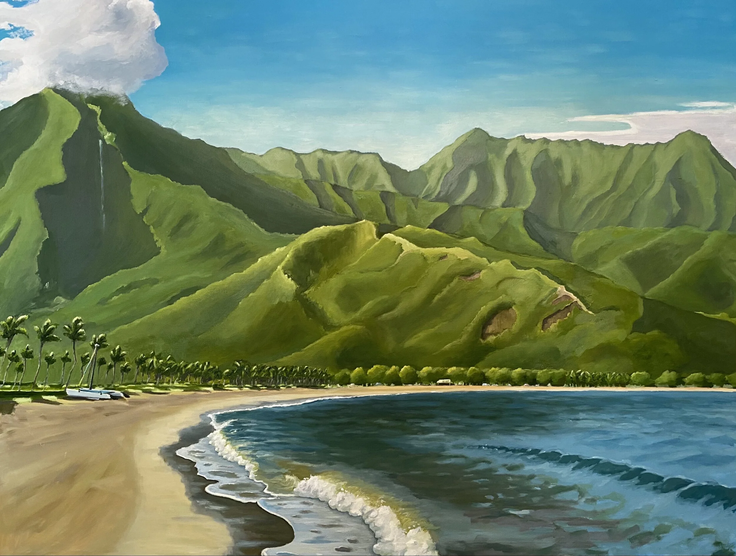 large 35x47 oil on canvas