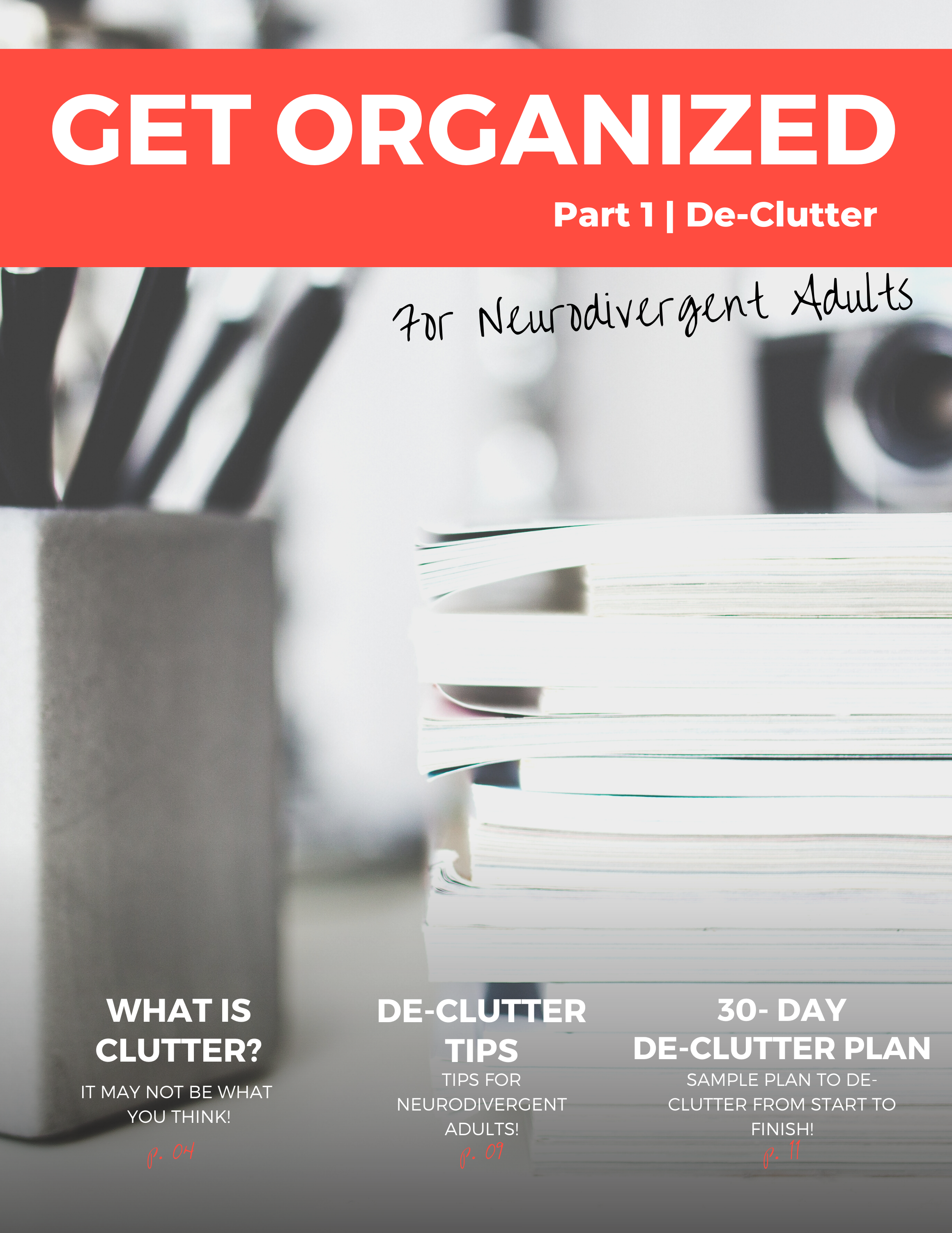Free Resource! Get Organized for ND Adults