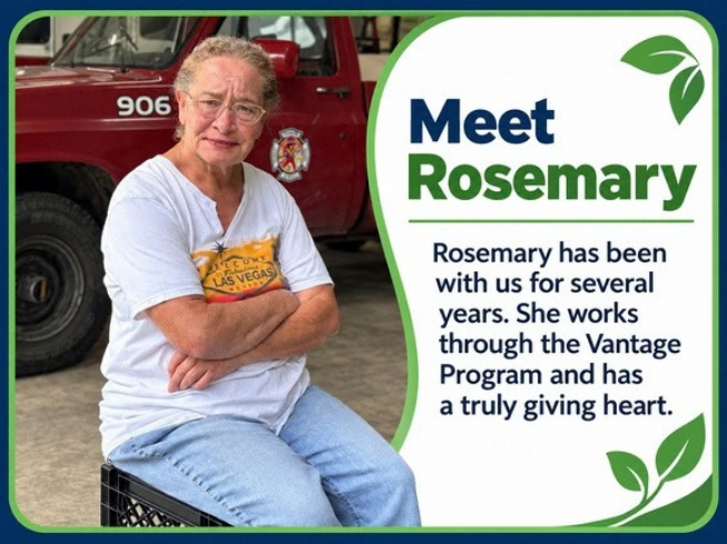 Team Member, Rosemary of Mobile Food Pantry.