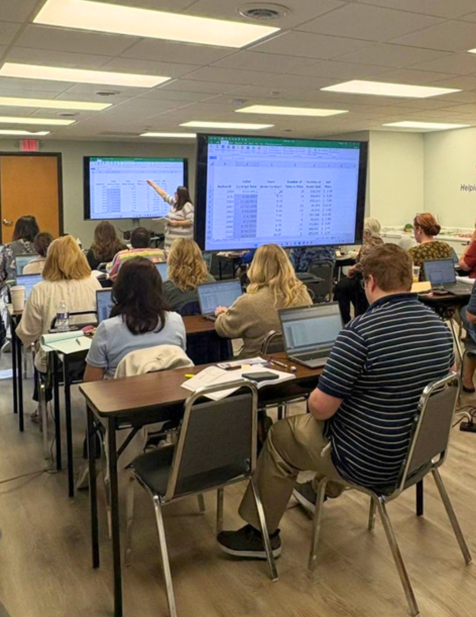 Erica Jones shows the steps required for executing commands in Microsoft Excel program.
