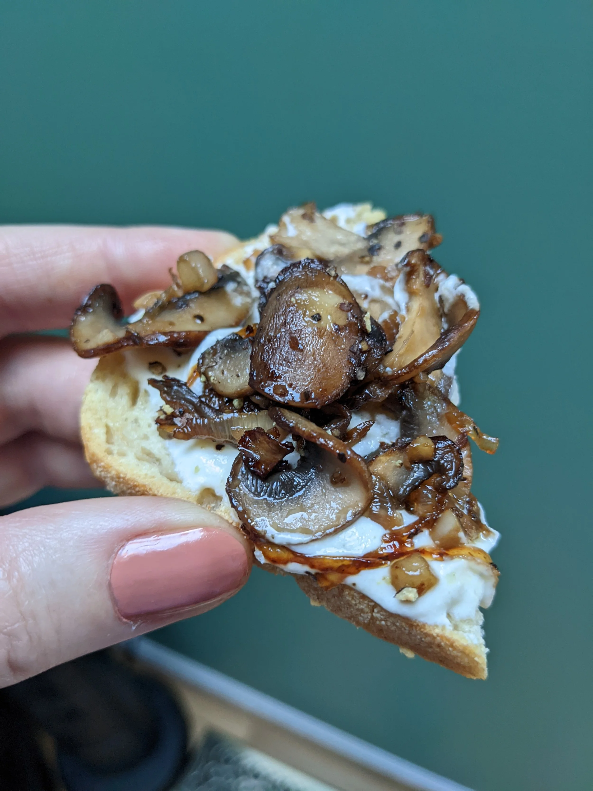 Mushroom and Whipped Ricotta Toast — The Wandering Hearth
