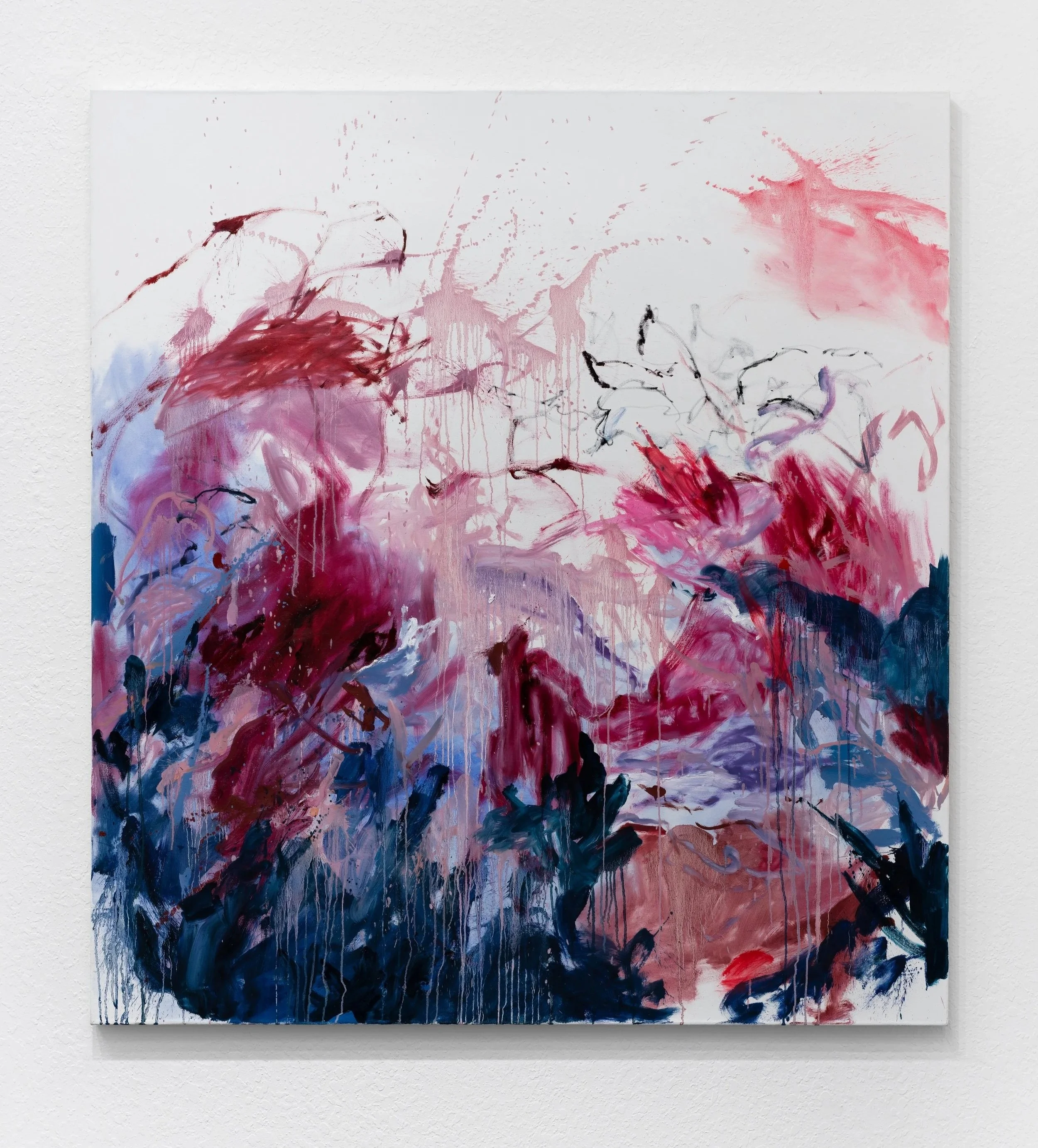    Morn bleaches morbid, and I too am mortal ,  2025 | Oil on canvas | 71 x 65 inches&nbsp; 