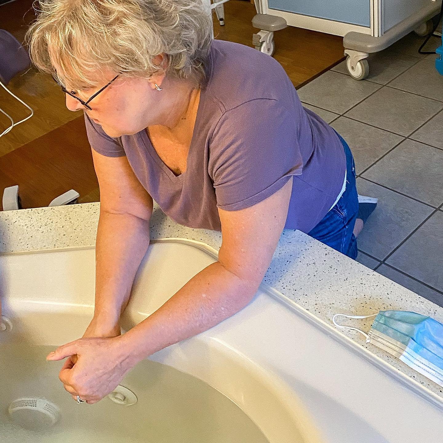 Although you most frequently will find us at Our Birthing Center, it is so nice that we can also have a water birth at Morristown Medical Center.