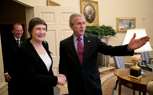 Helen Clark with US President, George W. Bush, March 2007