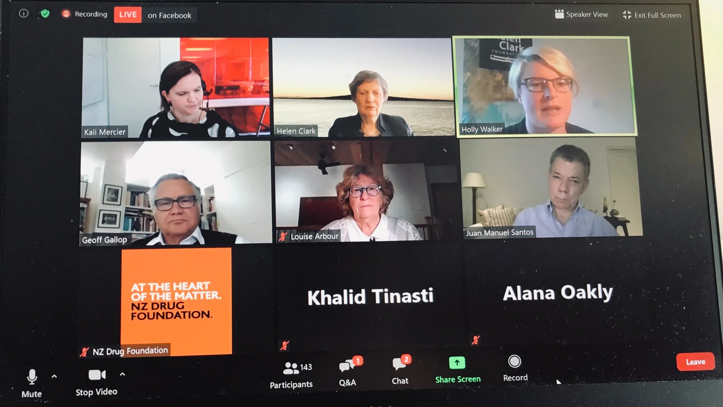 Webinar with members of Global Commission on Drug Policy on case for #VoteYes in NZ referendum on legalisation of cannabis.