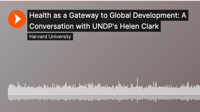 Helen Clark's interview with Harvard University