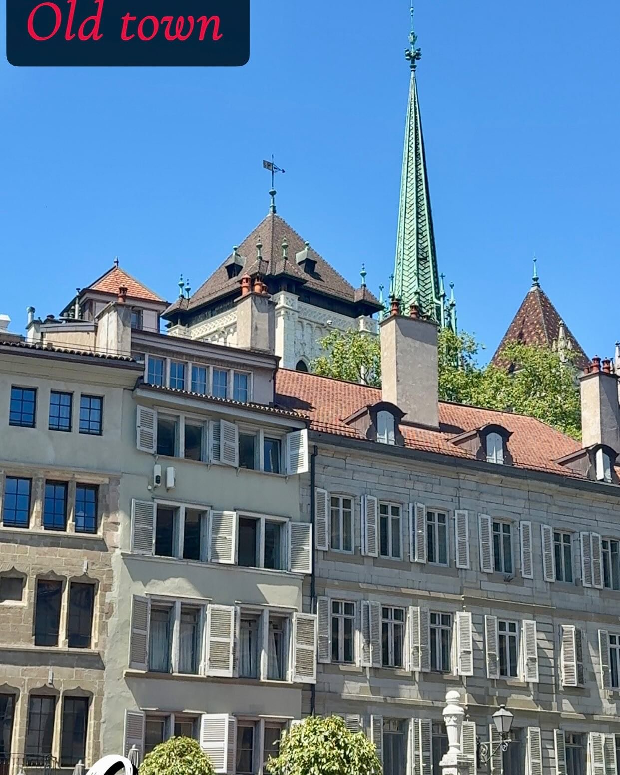 View from beneath old town on the hill