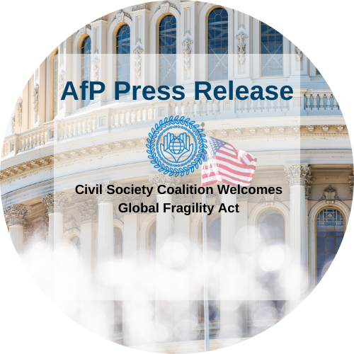 Civil Society Coalition Welcomes Global Fragility Act