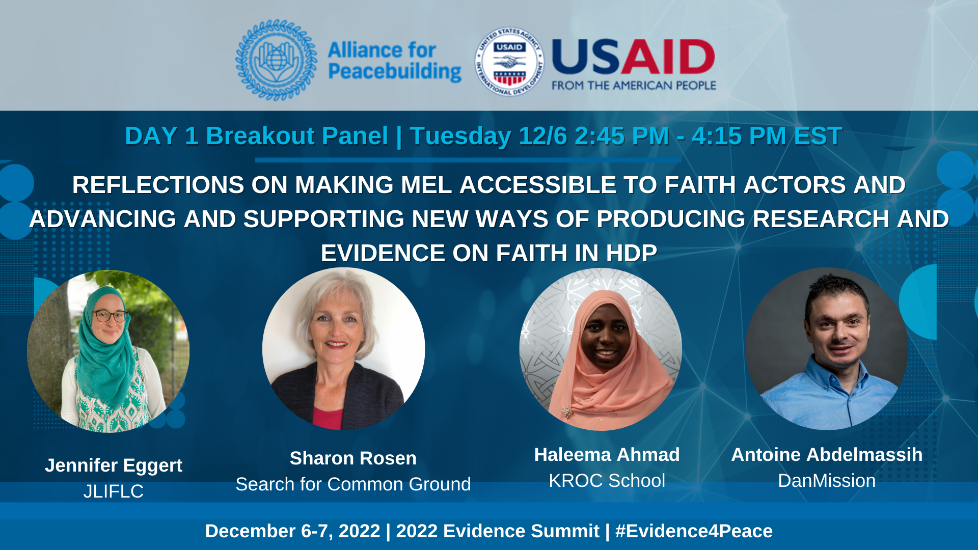 2022 Evidence Summit Sessions — Alliance for Peacebuilding