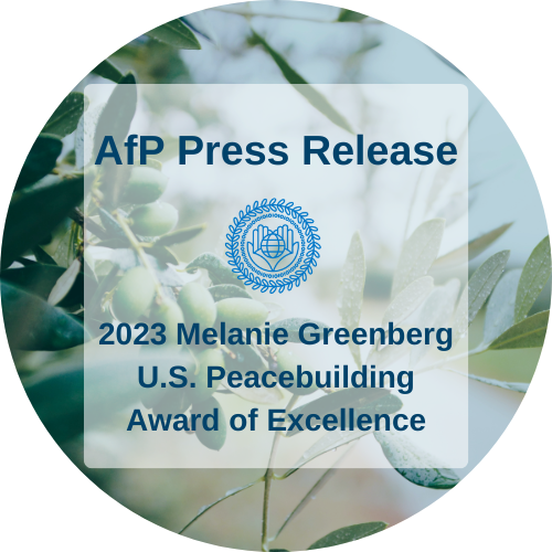 2023 Melanie Greenberg U.S. Peacebuilding Award of Excellence