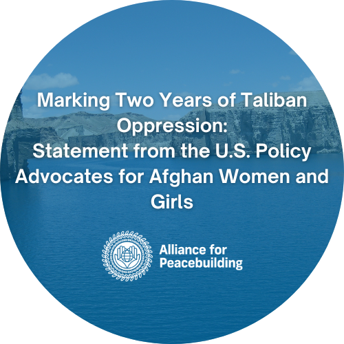 Marking Two Years of Taliban Oppression: Statement from the U.S. Policy Advocates for Afghan Women and Girls