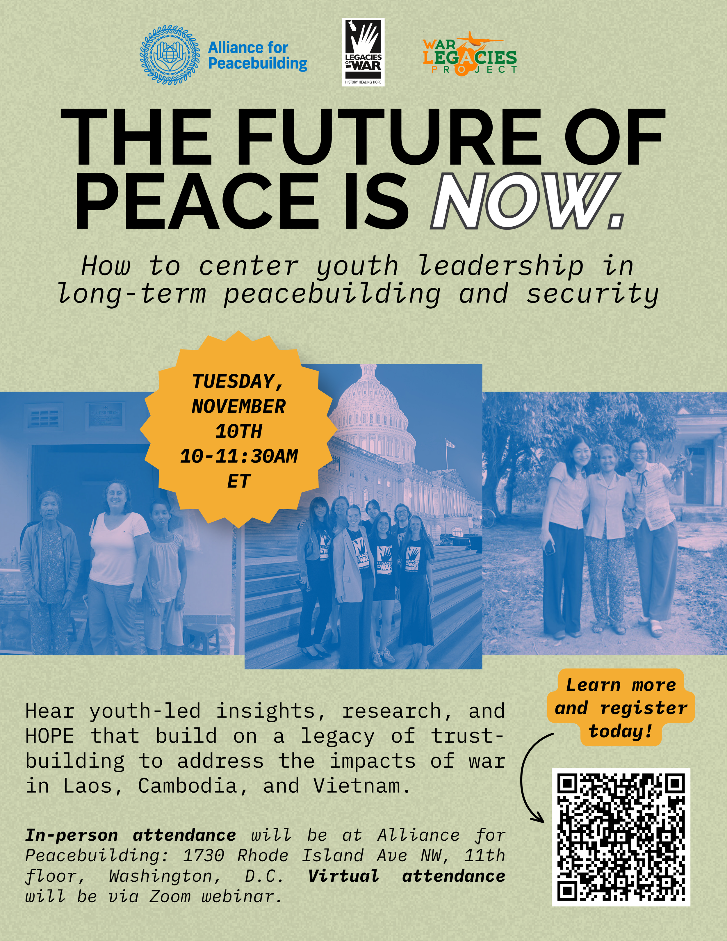 Centering Youth Leadership in Long-Term Peacebuilding and Security for Legacies of War in Southeast Asia