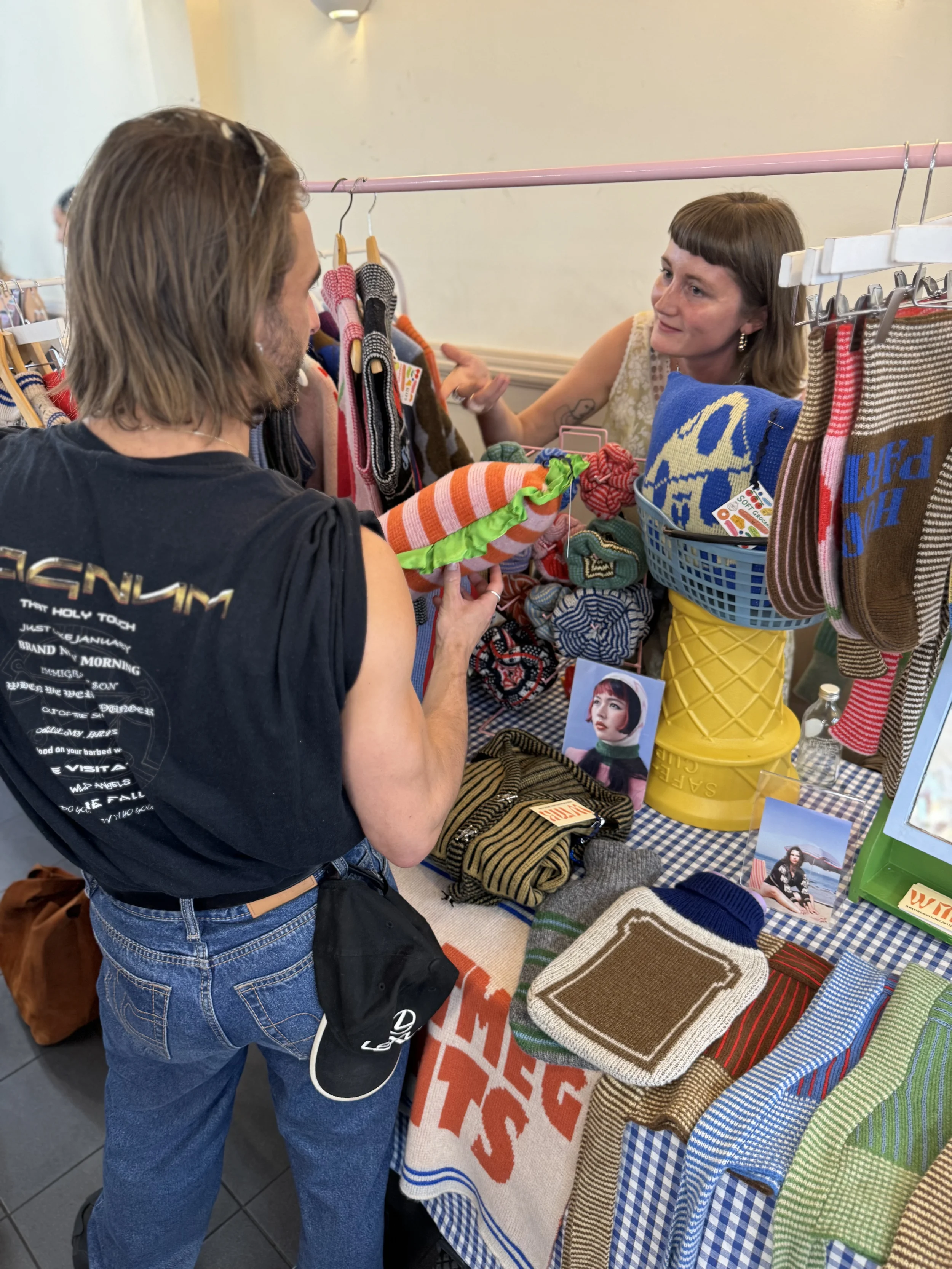 Stoke Newington makers market inside Abney Hall featuring independent designers and handmade art and design