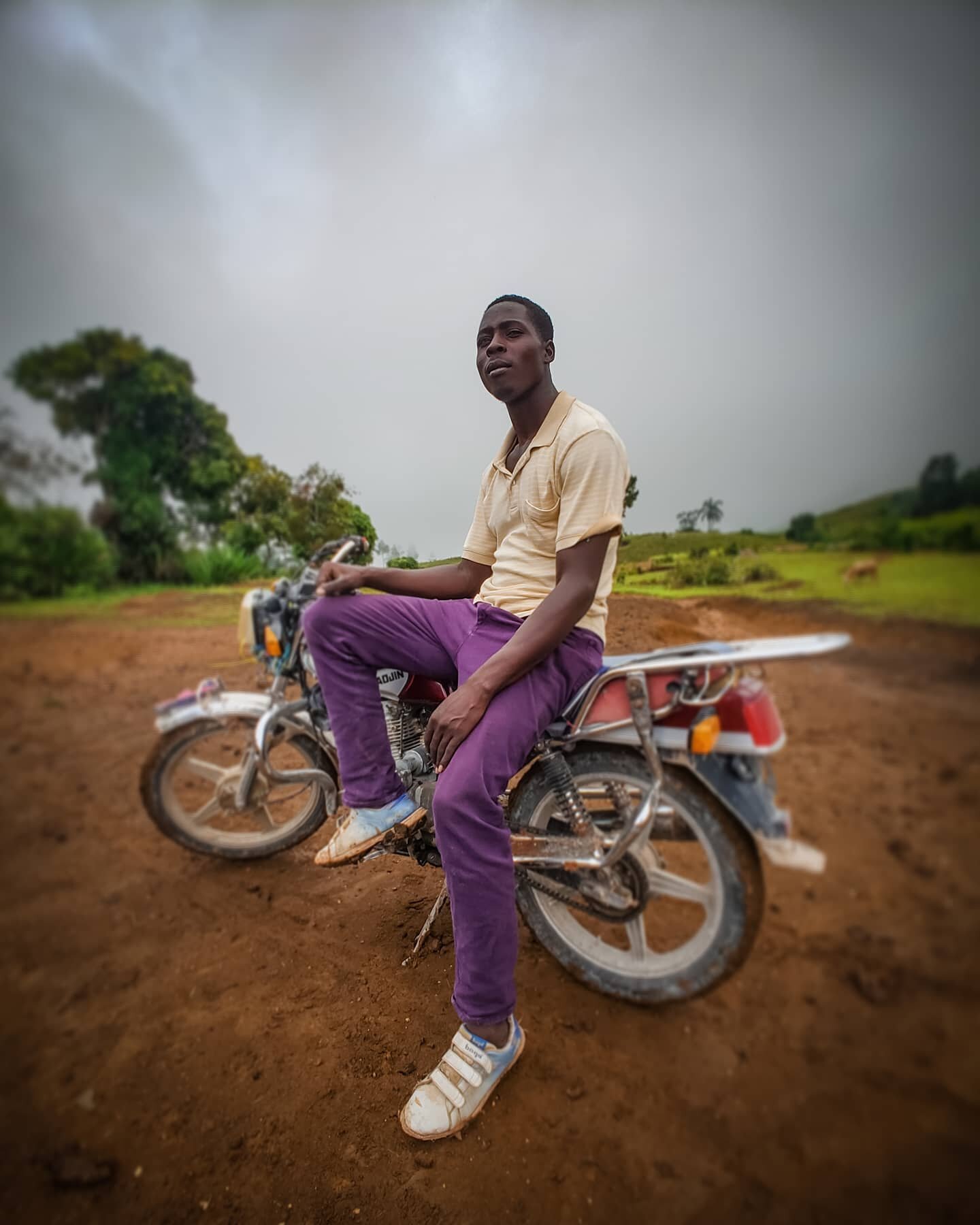 We'd like to introduce Toto, one of the #moto guides we work with in #Haiti ... could this dude be any more cool?! He's a total #badass on his bike, and could not be a nicer guy! 🇭🇹❣
.
.
.
#Ayiticheri 
#bonbagay 
#frmwrx 
#motorcycles 
#purplepants