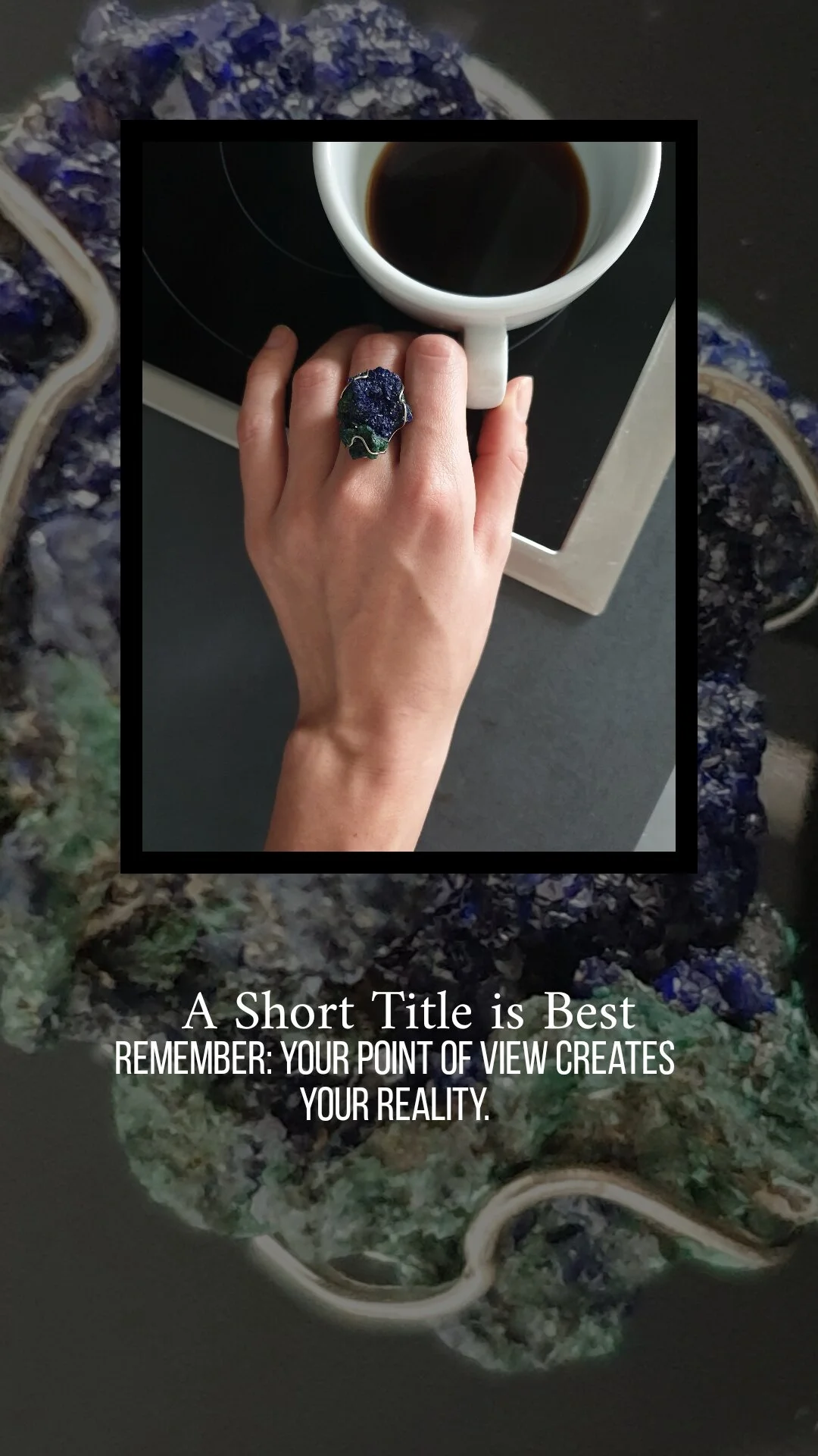 Azurite&amp;Malachite Ring. The Urals.