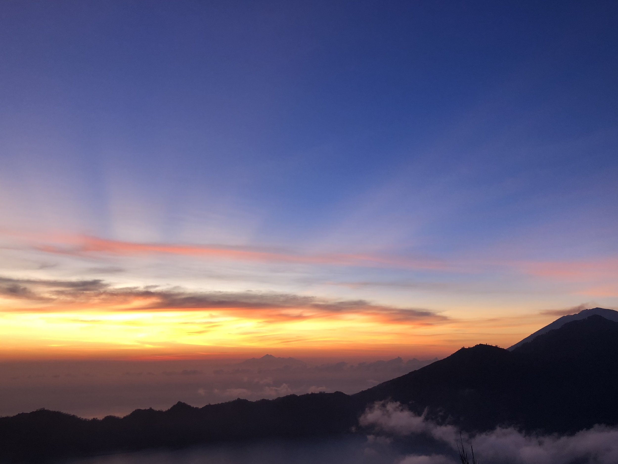 Sunrise from Mt. Batur in Bali, Indonesia