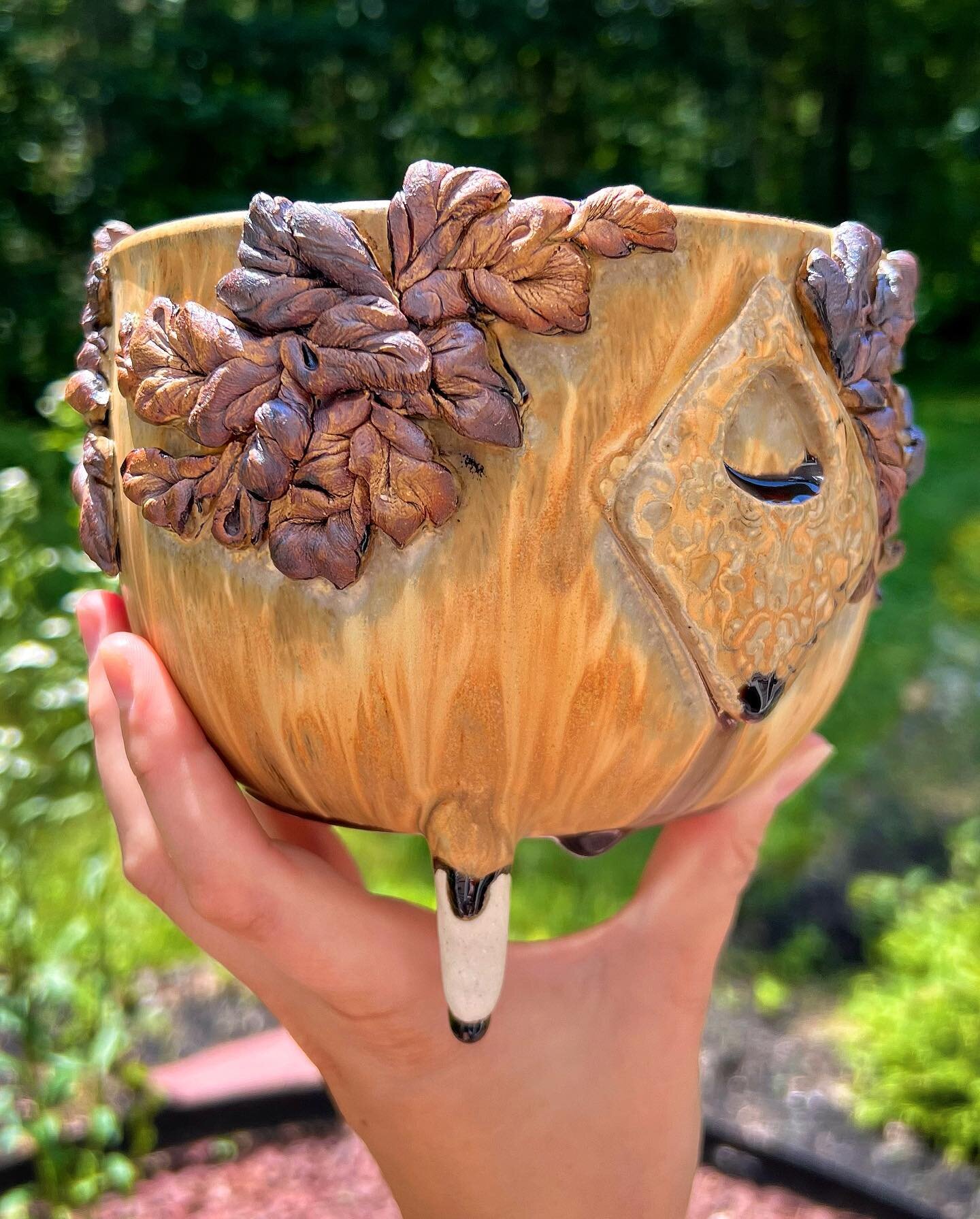 Hello everyone! I&rsquo;ve been busy with lots of custom orders lately! This cocoon caldron planter was a recent favorite. It was inspired by a tiny cauldron jar the customer had seen at one of my markets (in the last photo), so they requested a coco