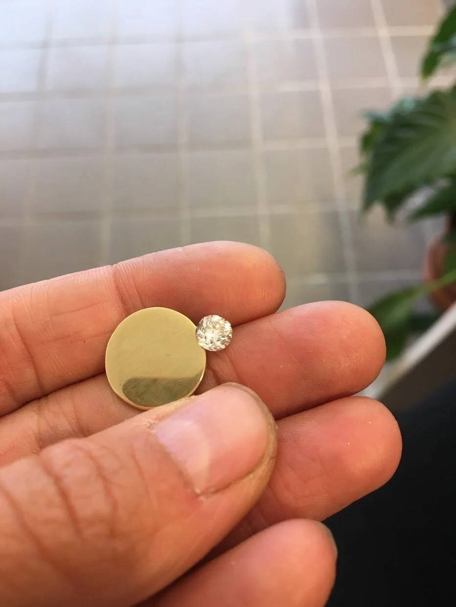 Ring af kundens gamle guld, og egen diamant