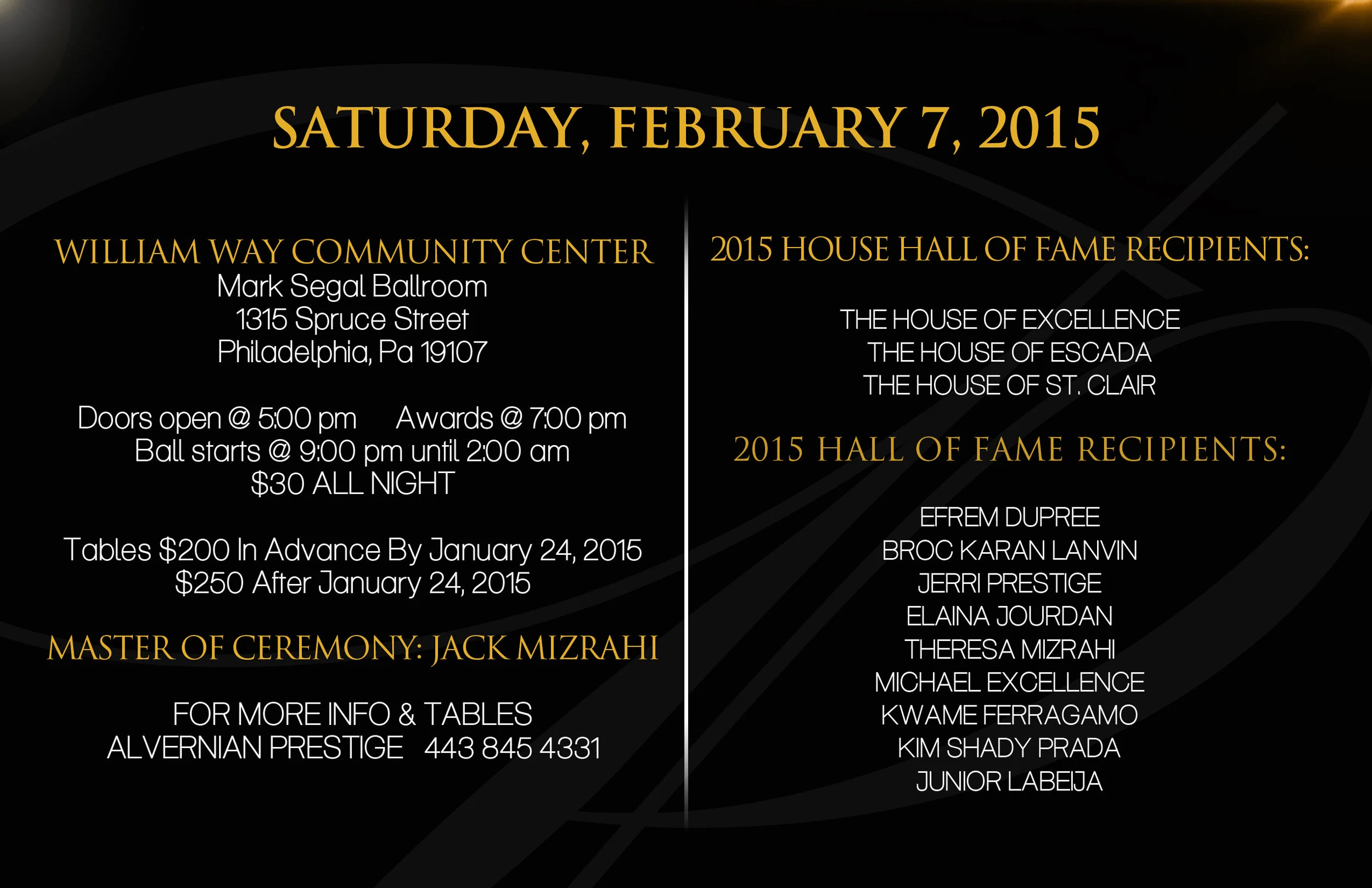 20th Annual Dorian Corey Awards Ball Back Cover