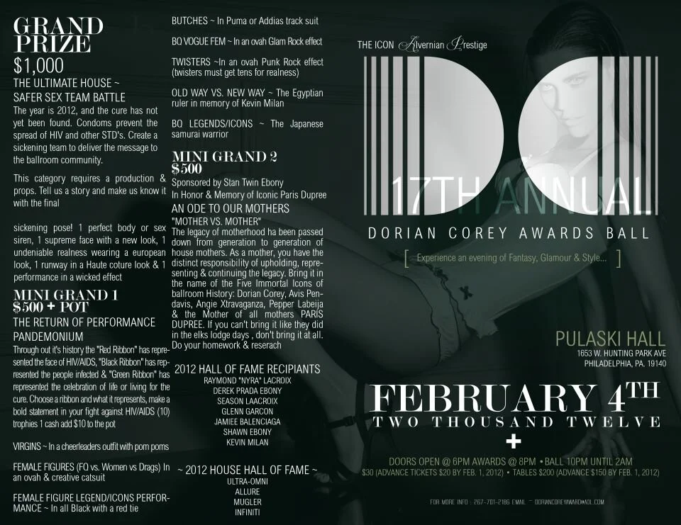 17th Annual Dorian Corey Awards Ball Cover