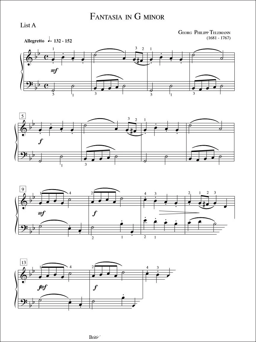 Fantasia in G Minor - Telemann