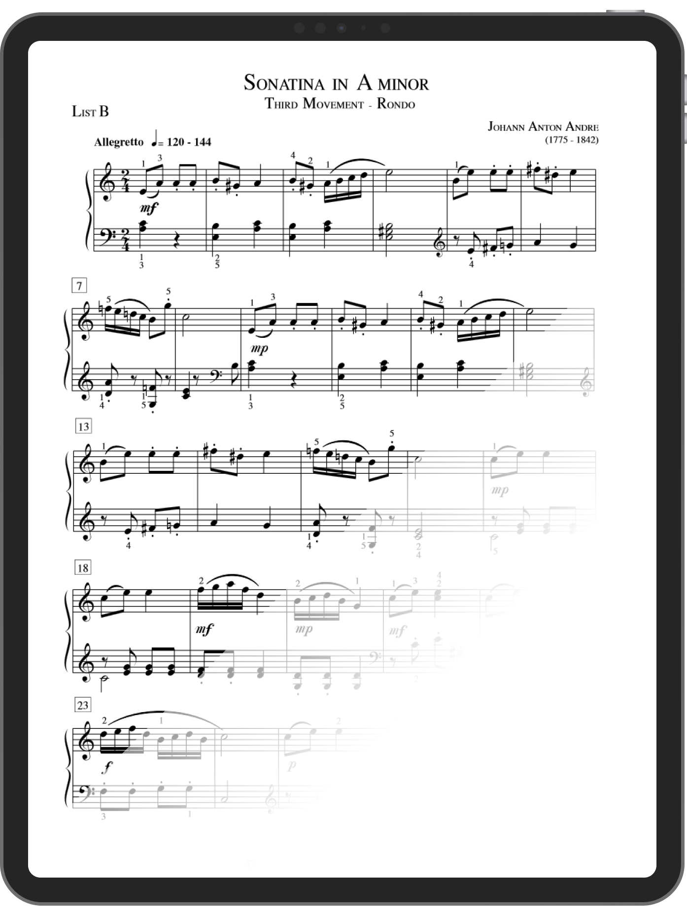 Sonatina in A Minor (3rd mvt) - Andre
