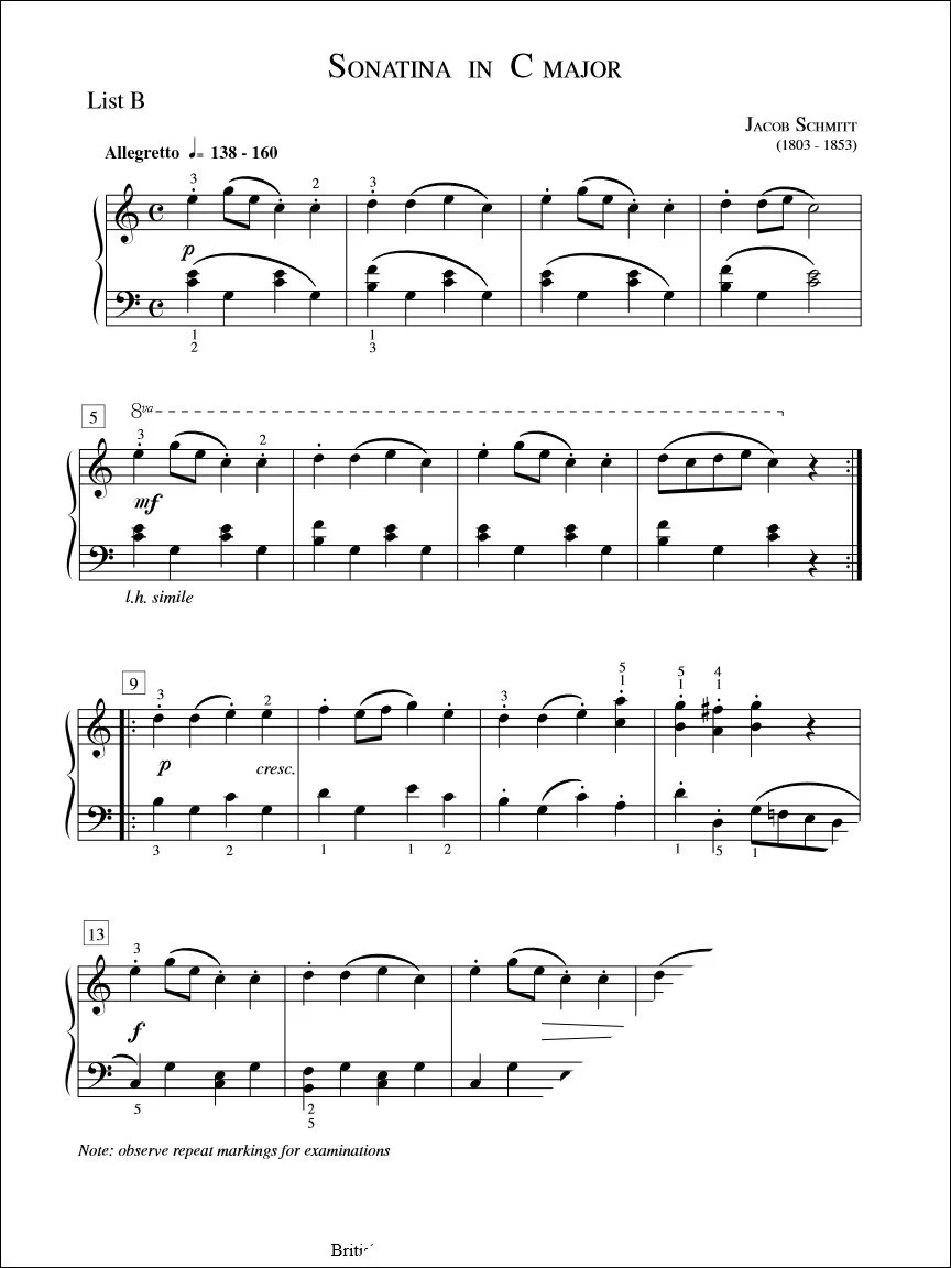 Sonatina in C Major - Schmitt