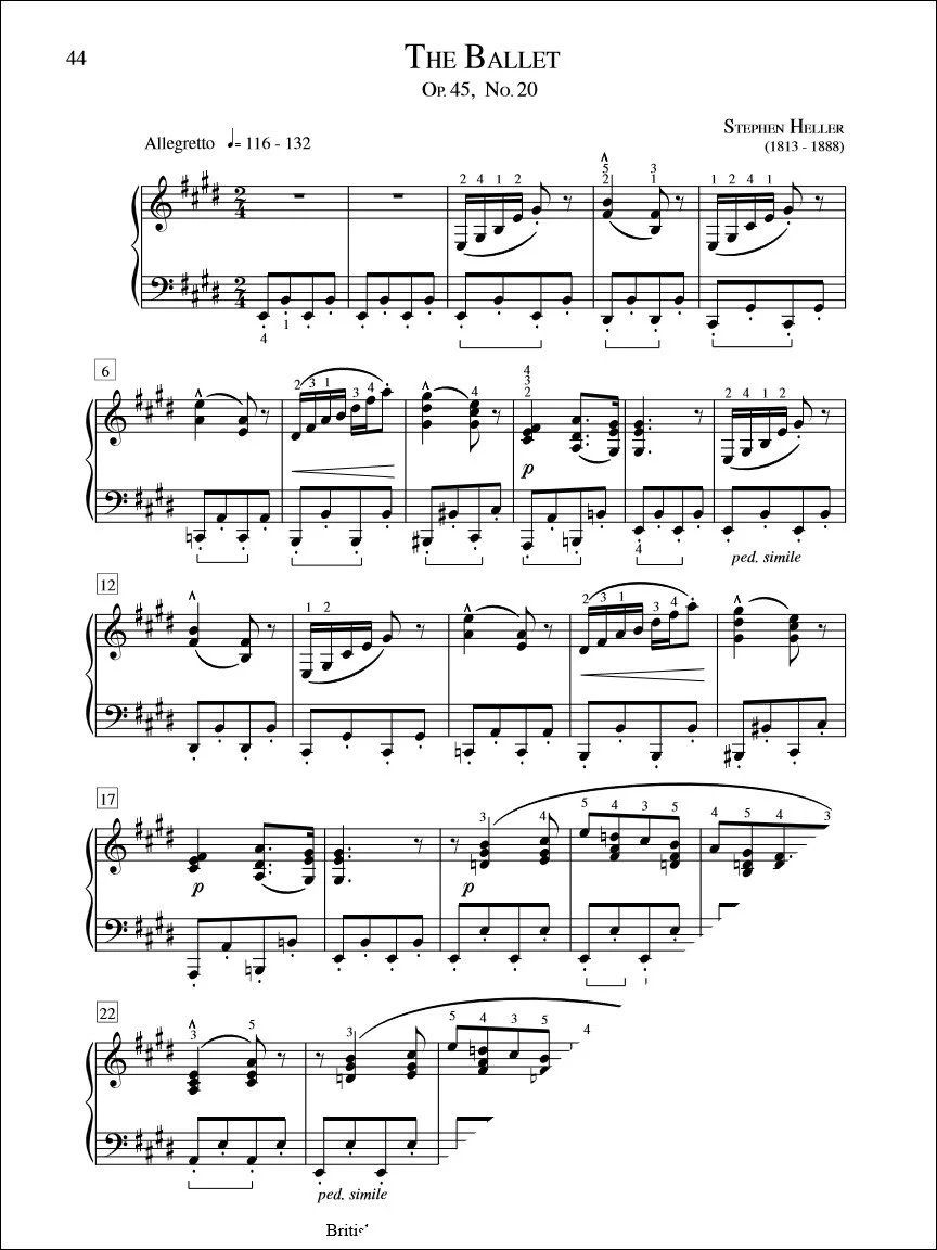 The Ballet (Op. 45 No. 20) - Heller